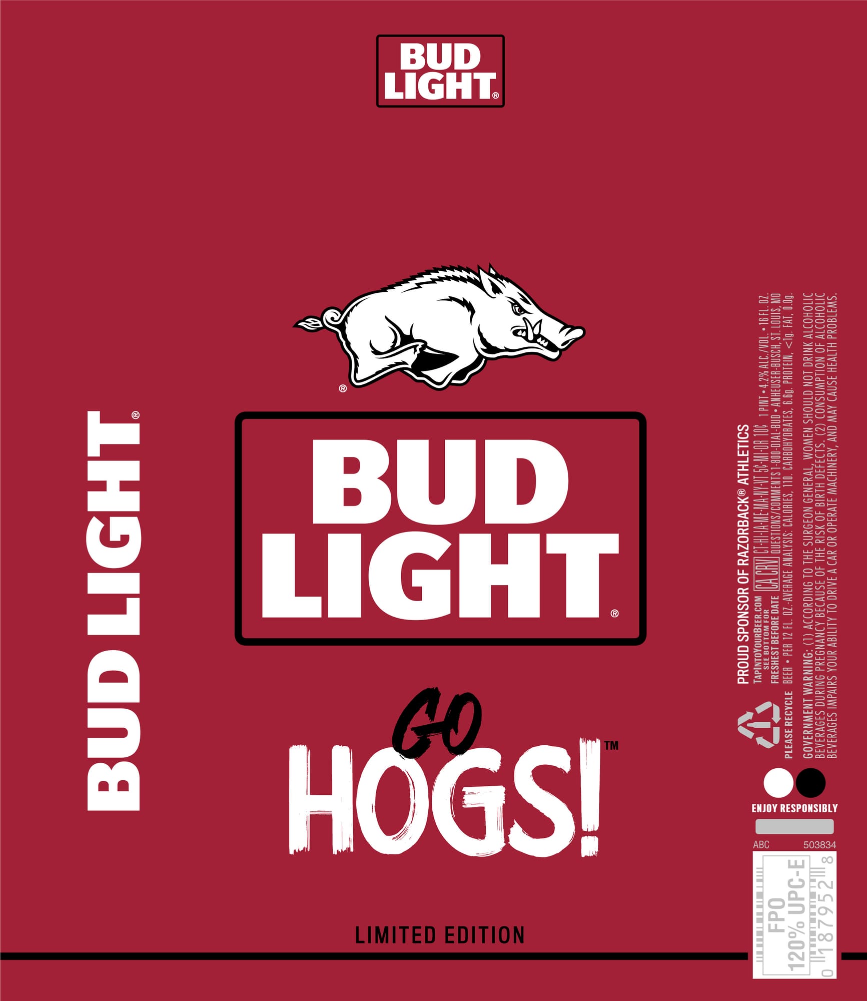 Bud Light by Anheuser-Busch - beer label