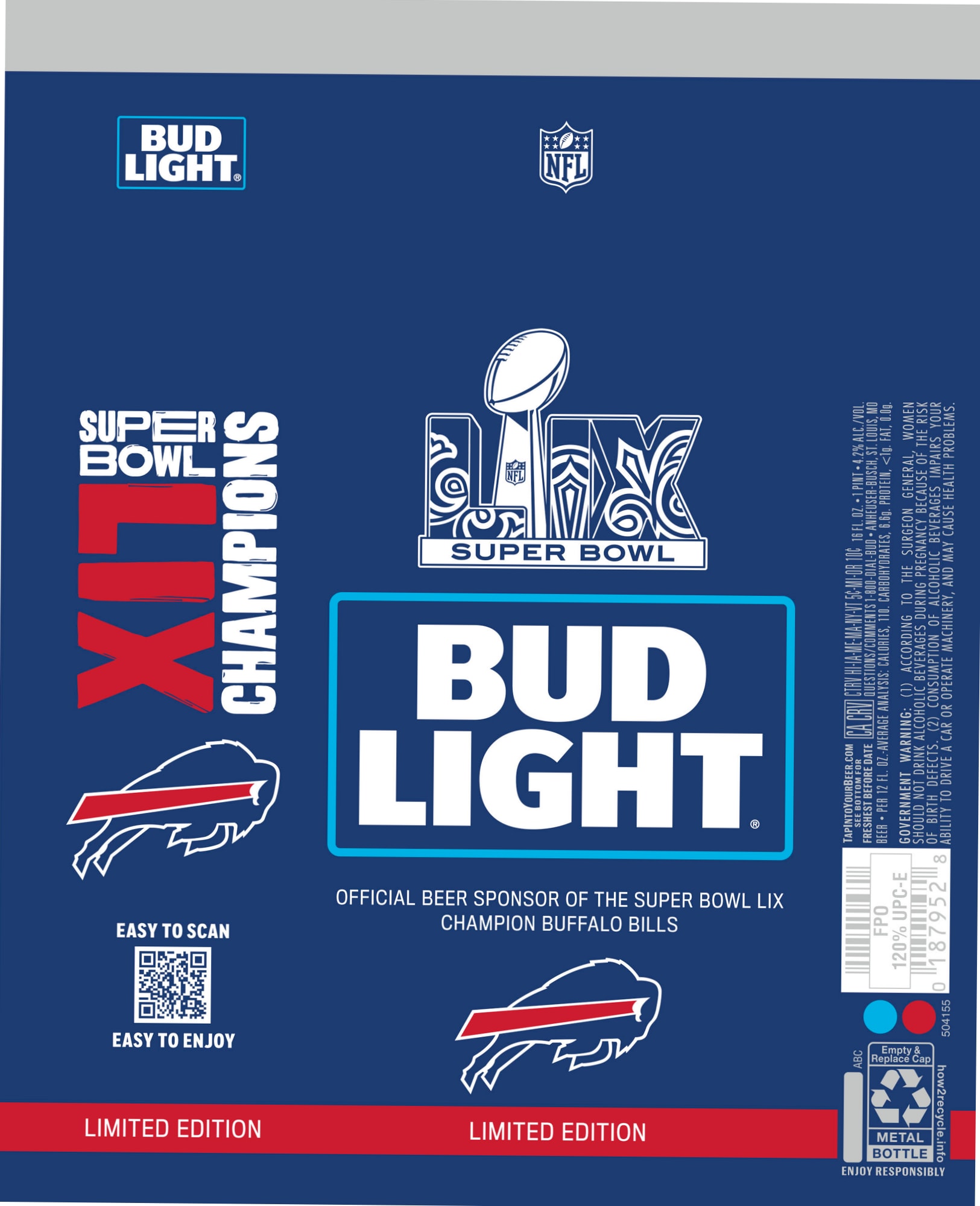 Bud Light by Anheuser-Busch - beer label