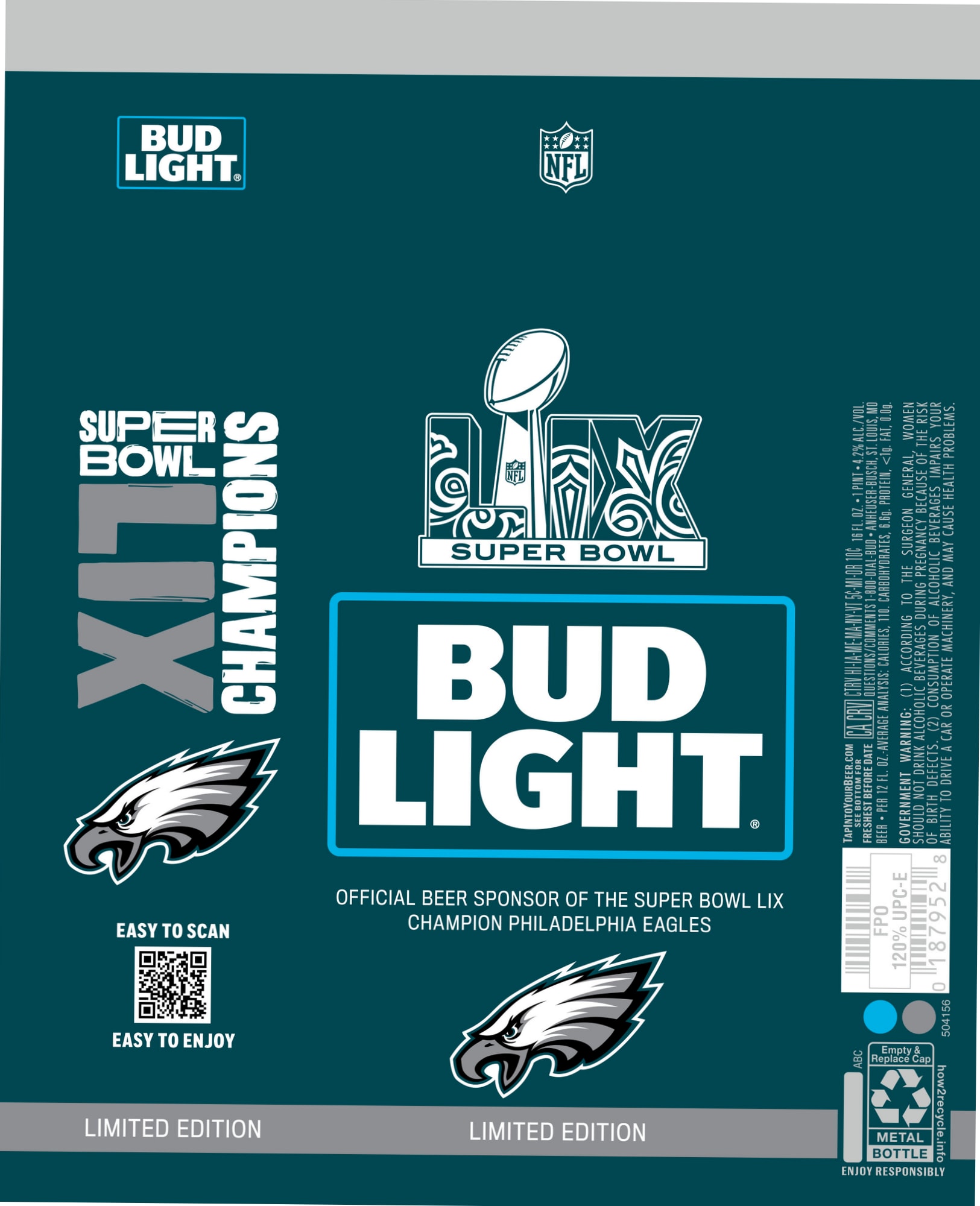 Bud Light by Anheuser-Busch - beer label