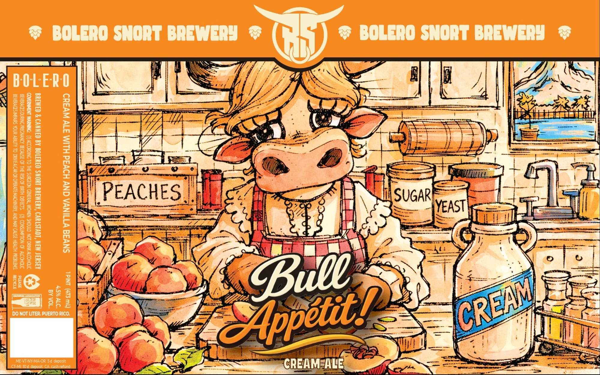 Bull Appétit! by Bolero Snort Brewery - beer label