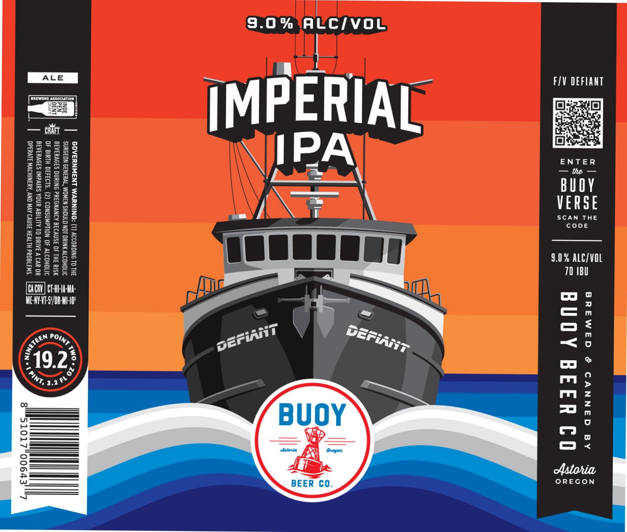 Buoy Verse by Buoy Beer Co. - beer label