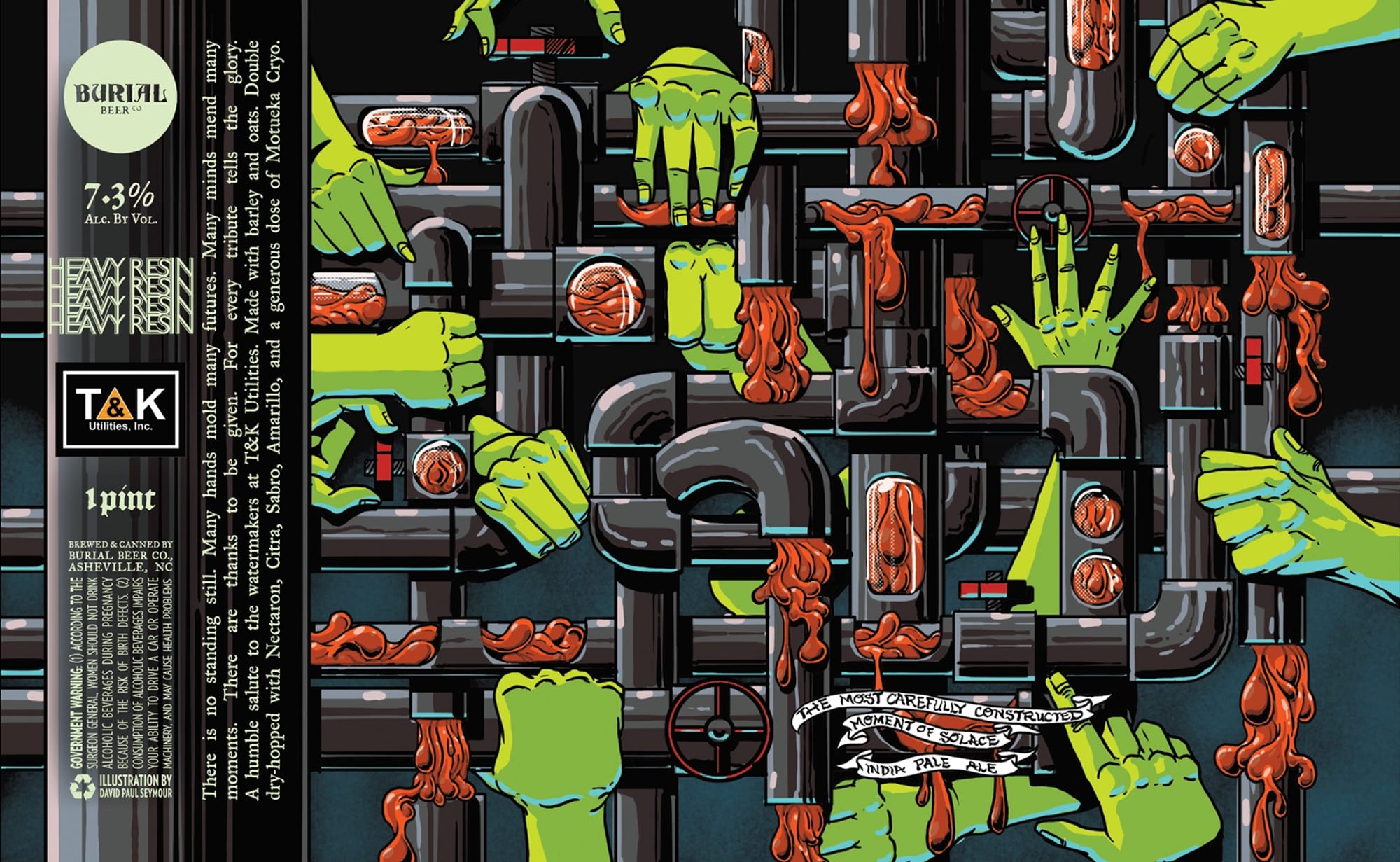 Heavy Resin T&K by Burial Beer Co. - beer label