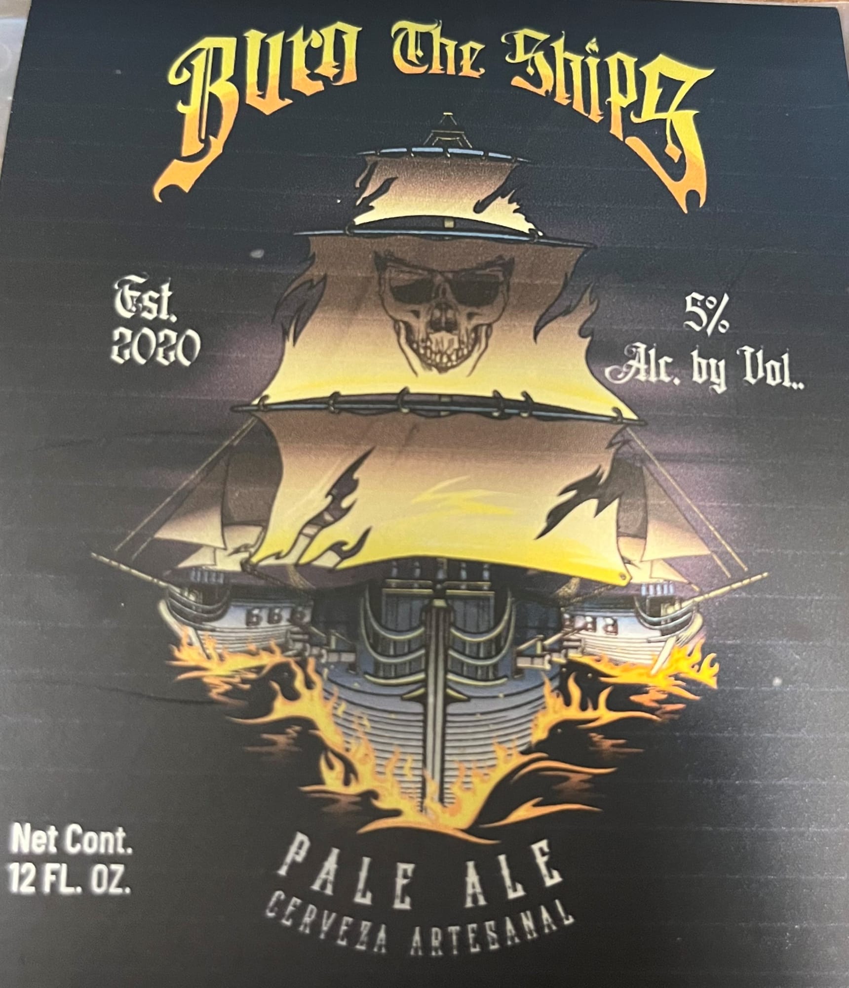 Pale Ale by Burn the Ship - beer label