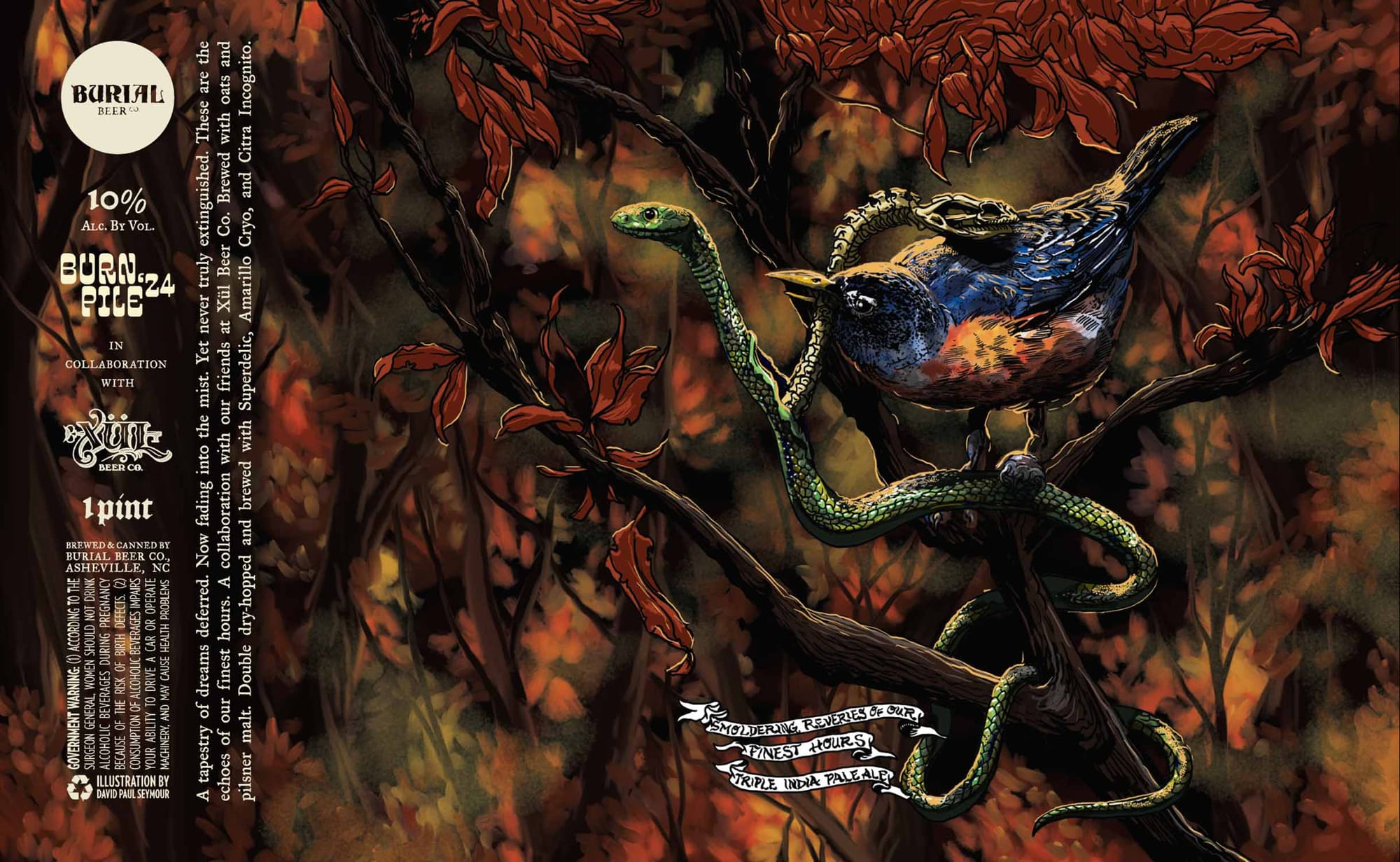 Burnpile™ by Burial Beer Co. - beer label