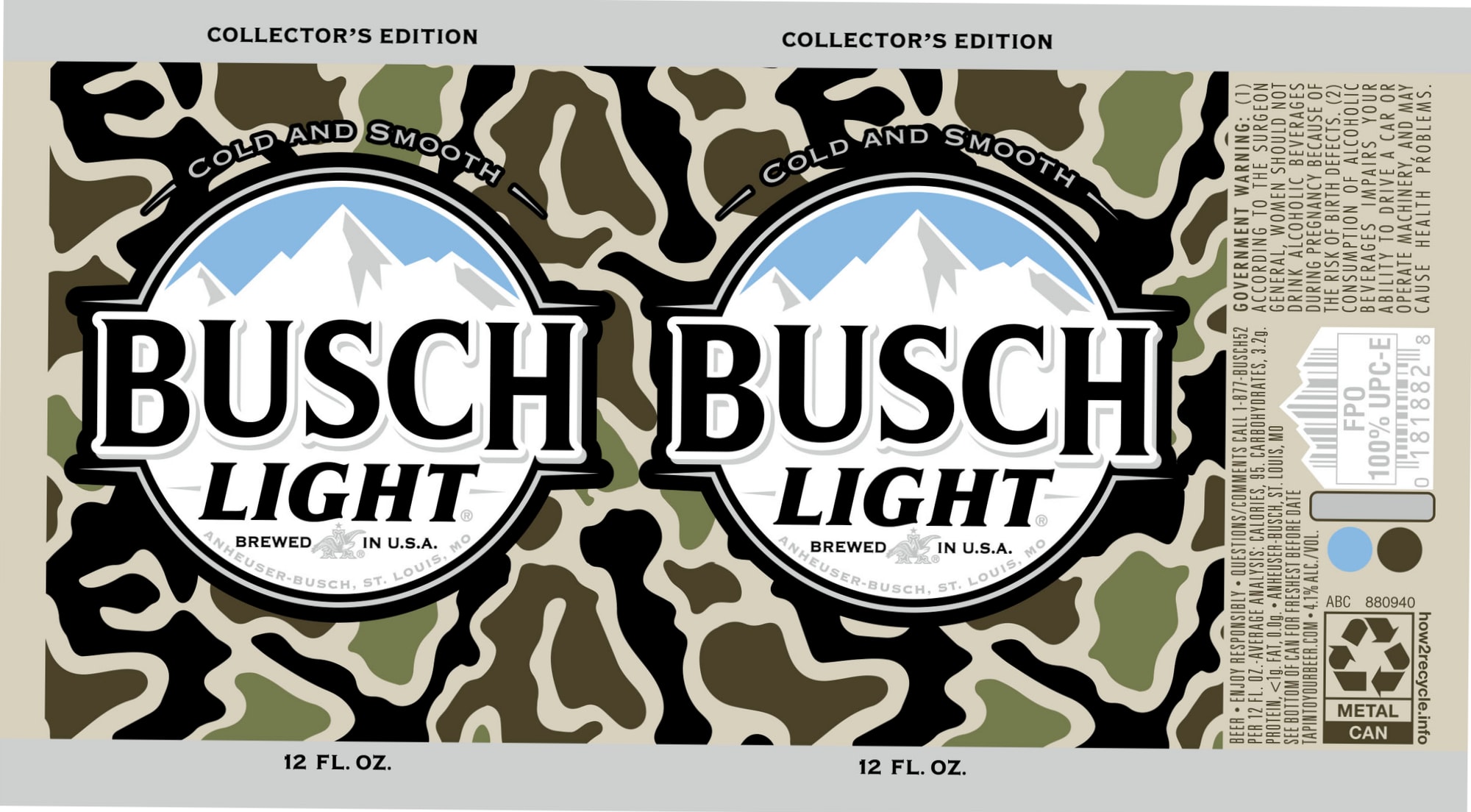 Busch Light by Anheuser-Busch - beer label