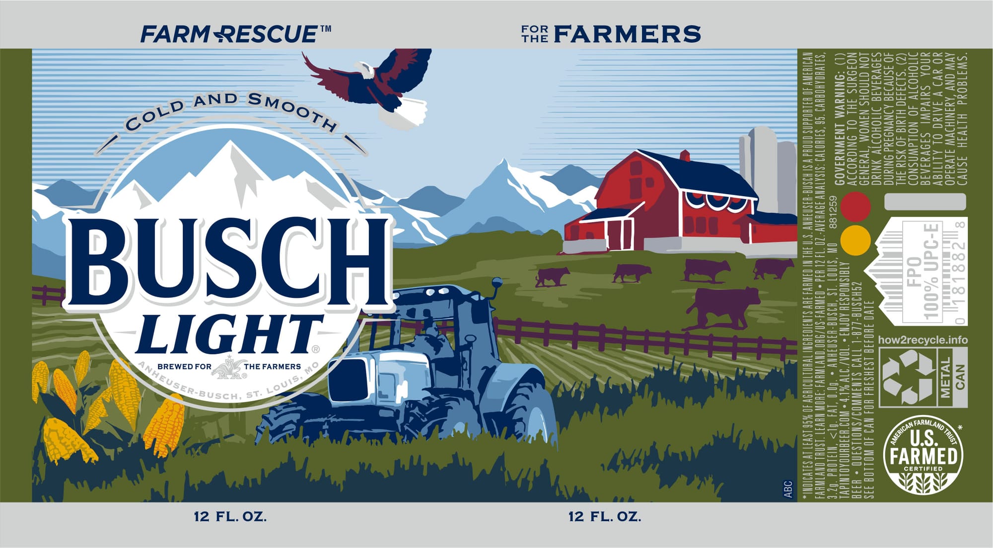Busch Light by Anheuser-Busch - beer label
