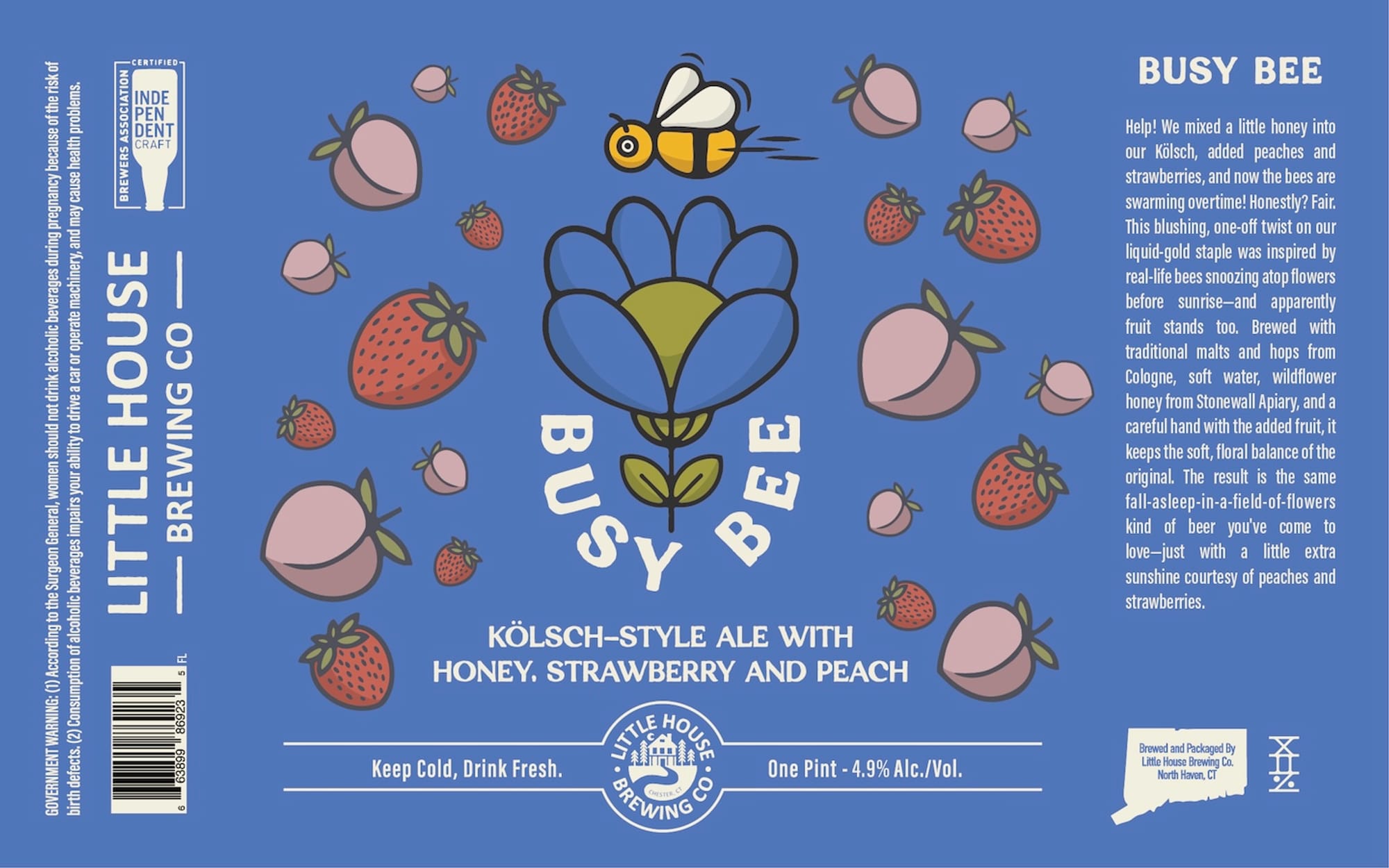Busy Bee by Little House Brewing Co. - beer label