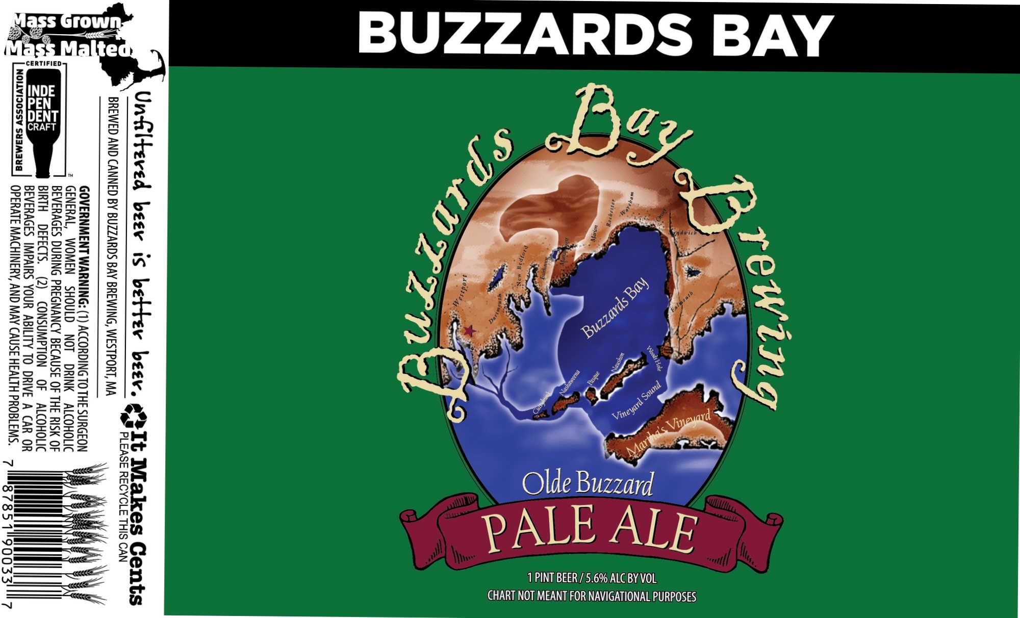 Buzards Bay Pale Ale by Buzzards Bay Brewing - beer label
