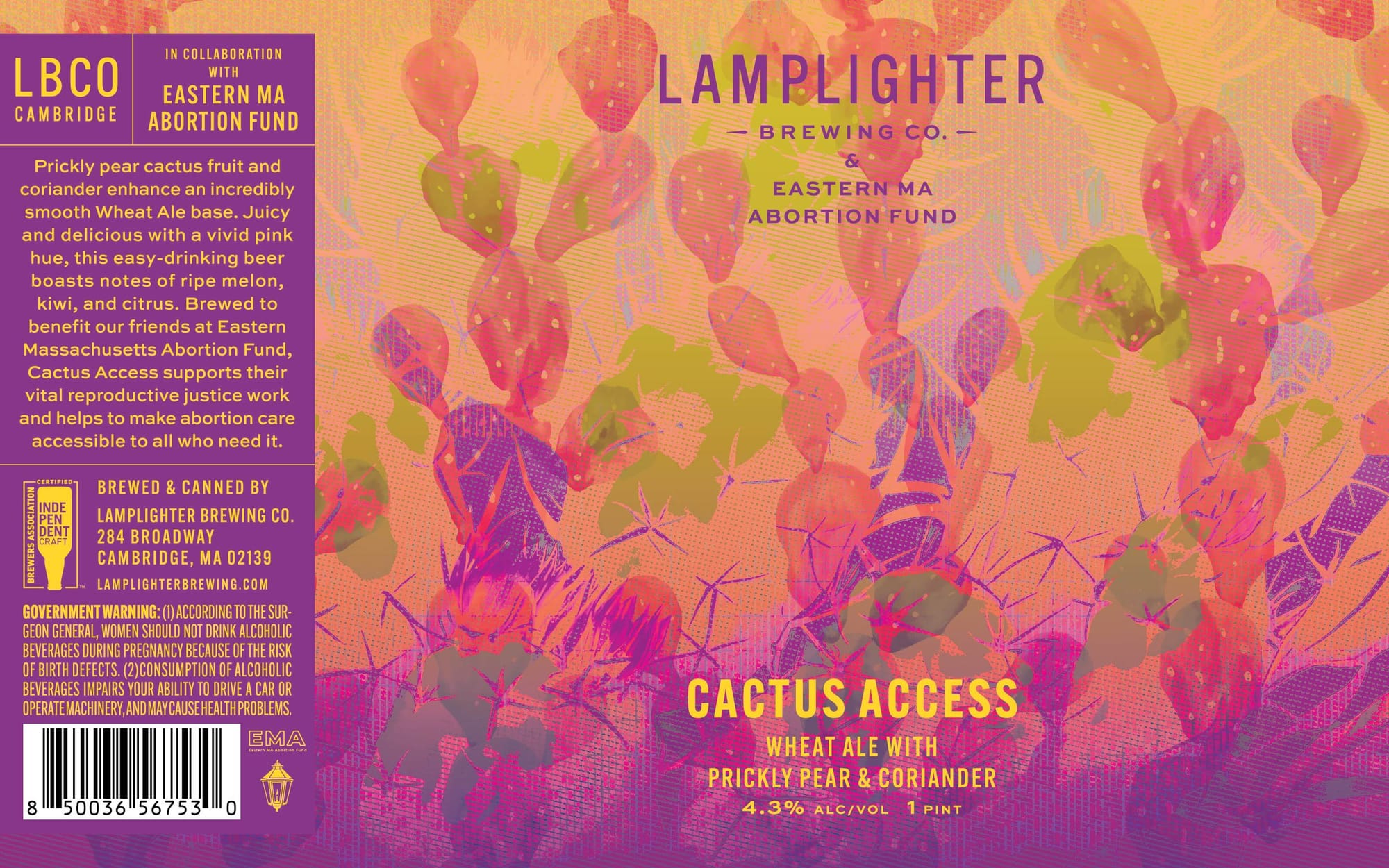 Cactus Access by Lamplighter Brewing Co. - beer label