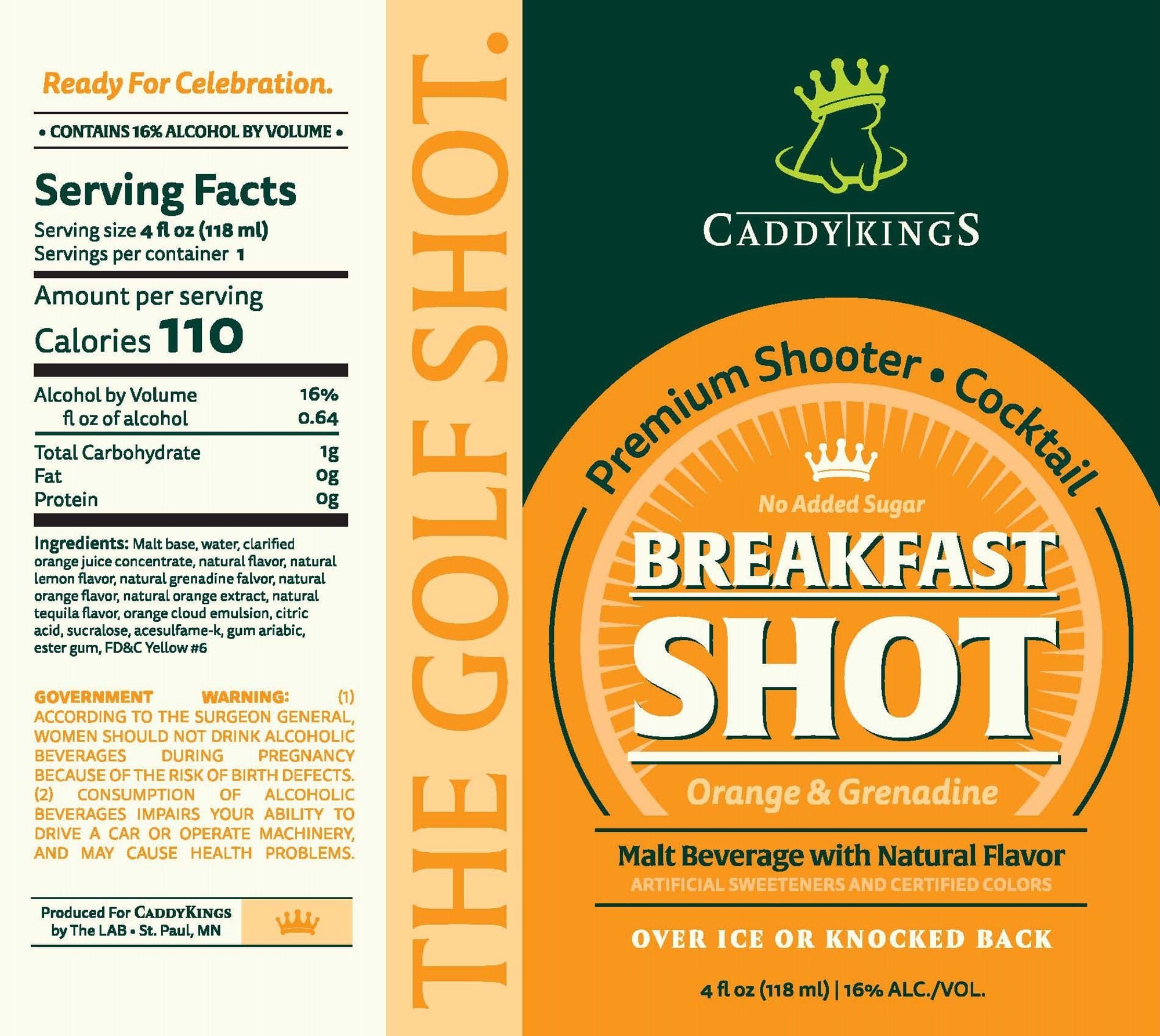 Caddy Kings Breakfast Shot by The LAB - St. Paul, MN - beer label