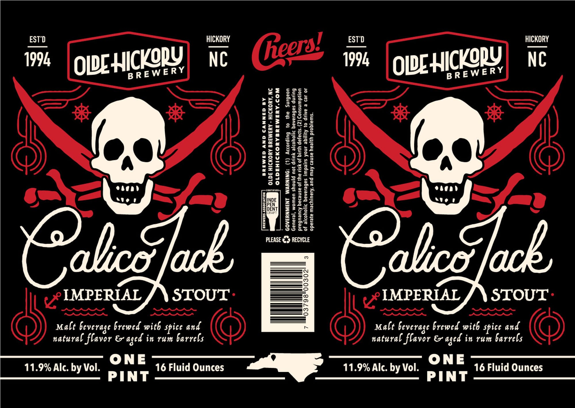 Calico Jack by Olde Hickory Brewery - beer label