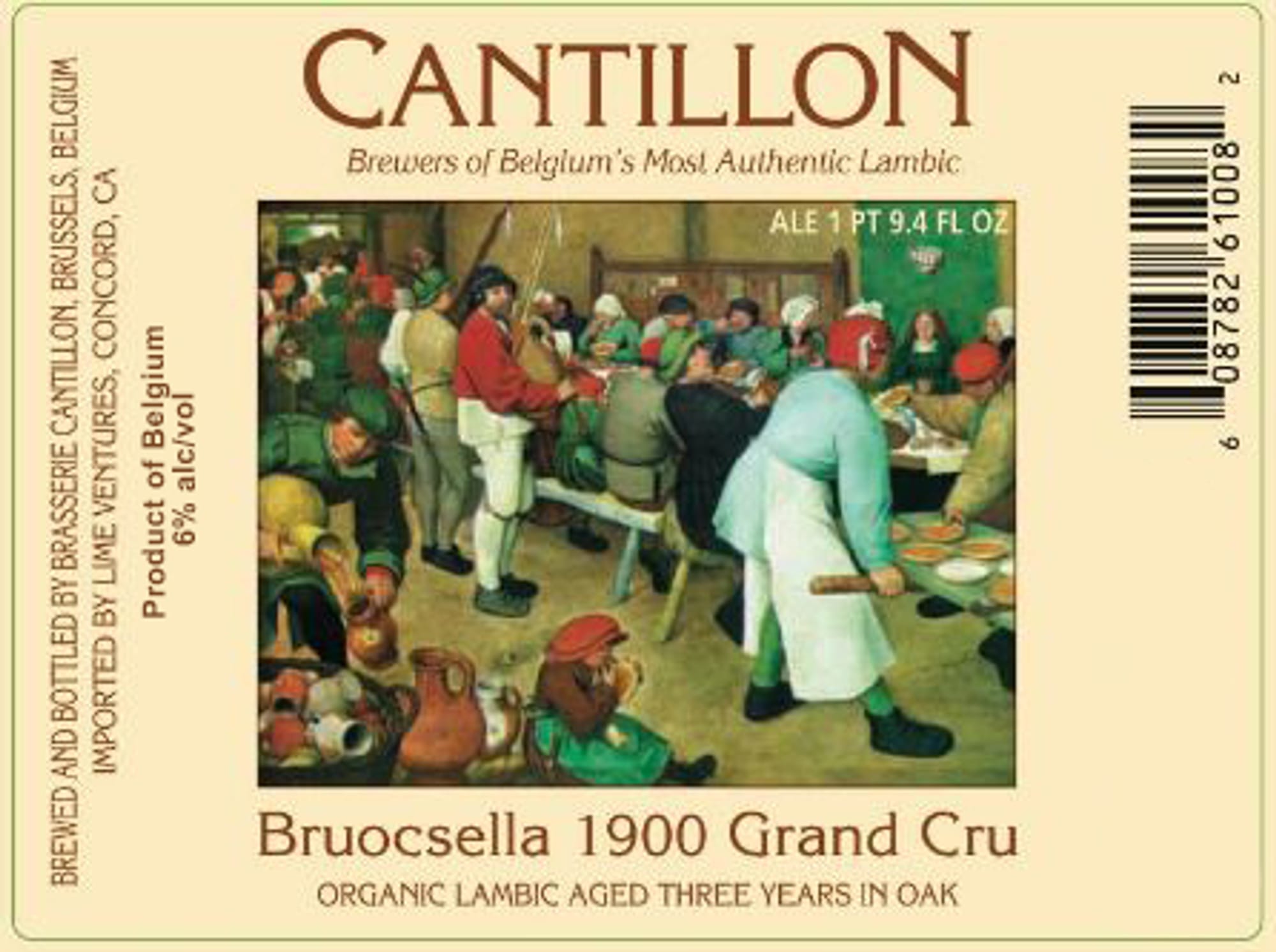 Bruocsela 1900 Grand Cru by Brasserie Cantillon - beer label