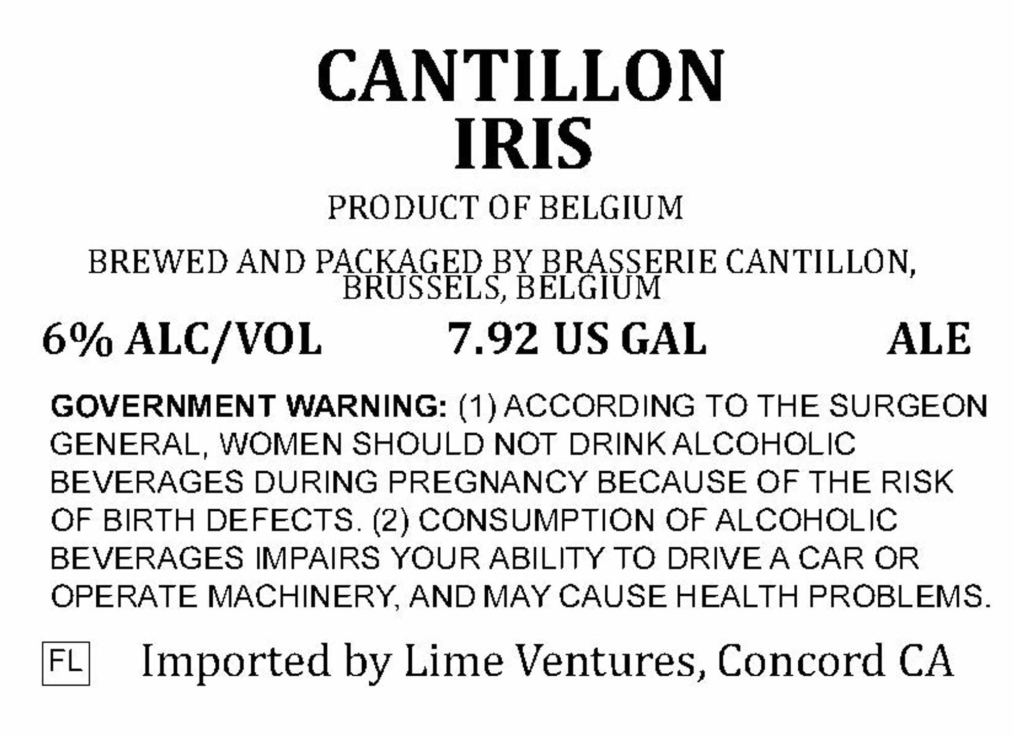 Iris by Cantillon - beer label