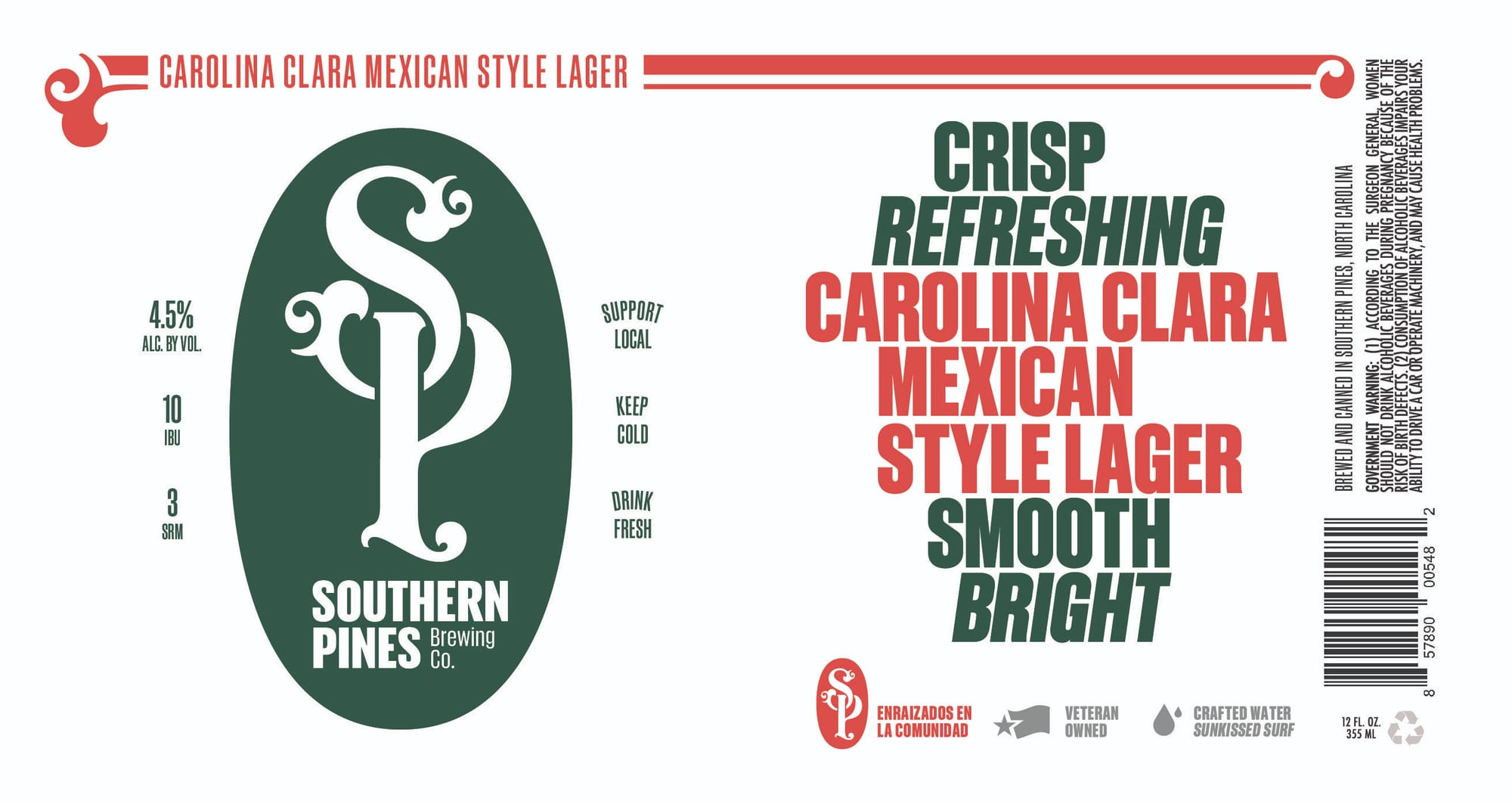 Carolina Clara by Southern Pines Brewing Co. - beer label