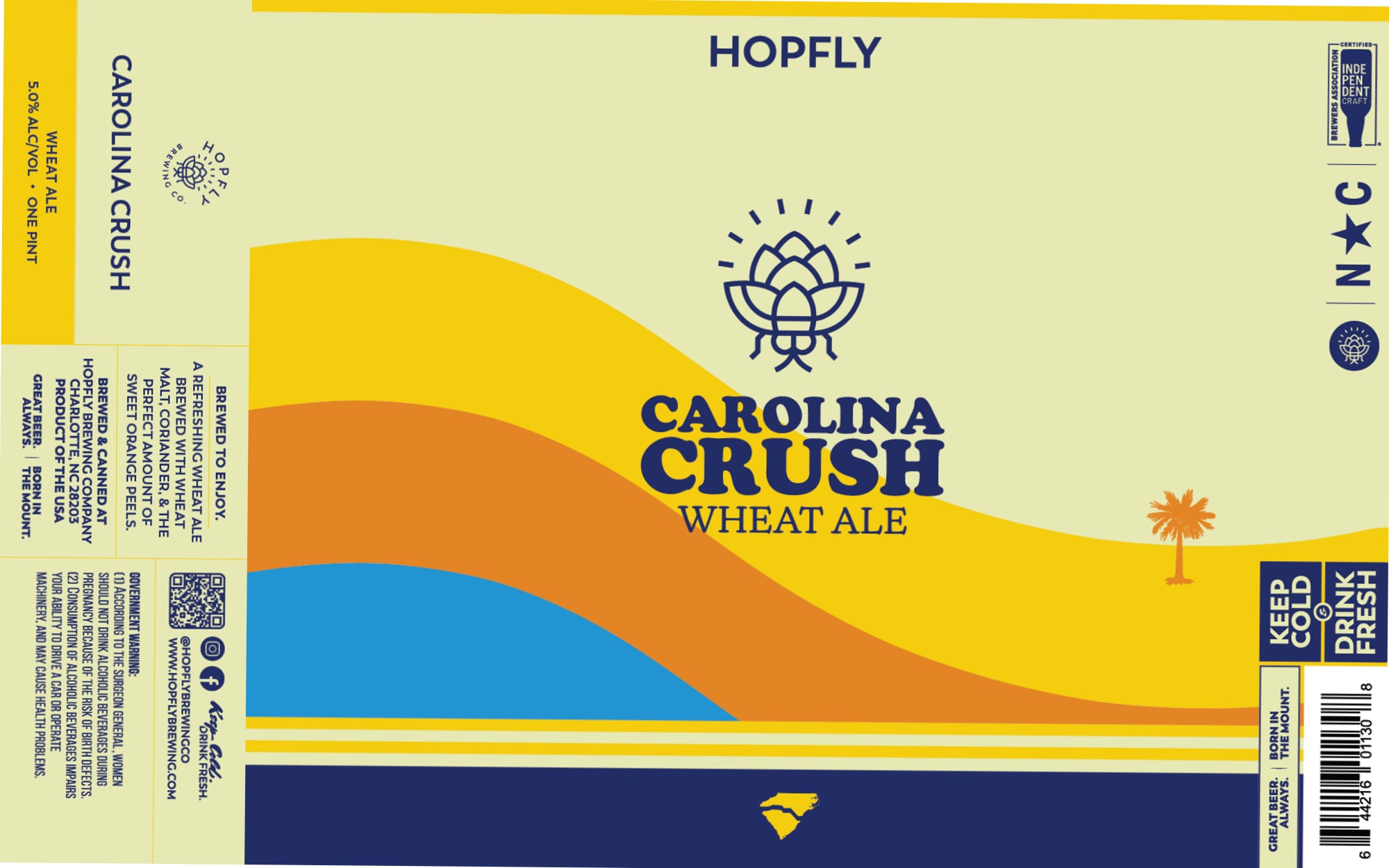 Carolina Crush by HopFly - beer label