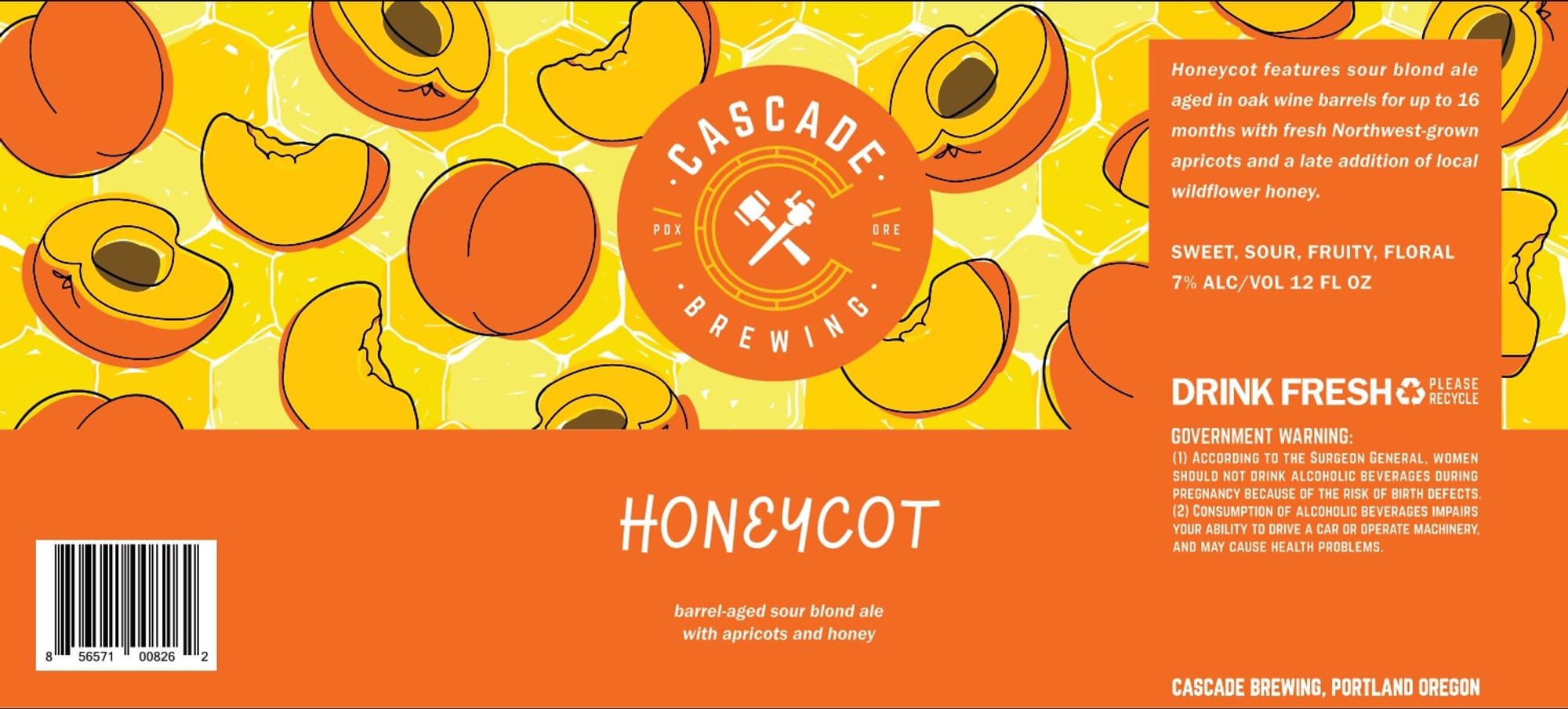 Honeycot by Cascade Brewing - beer label