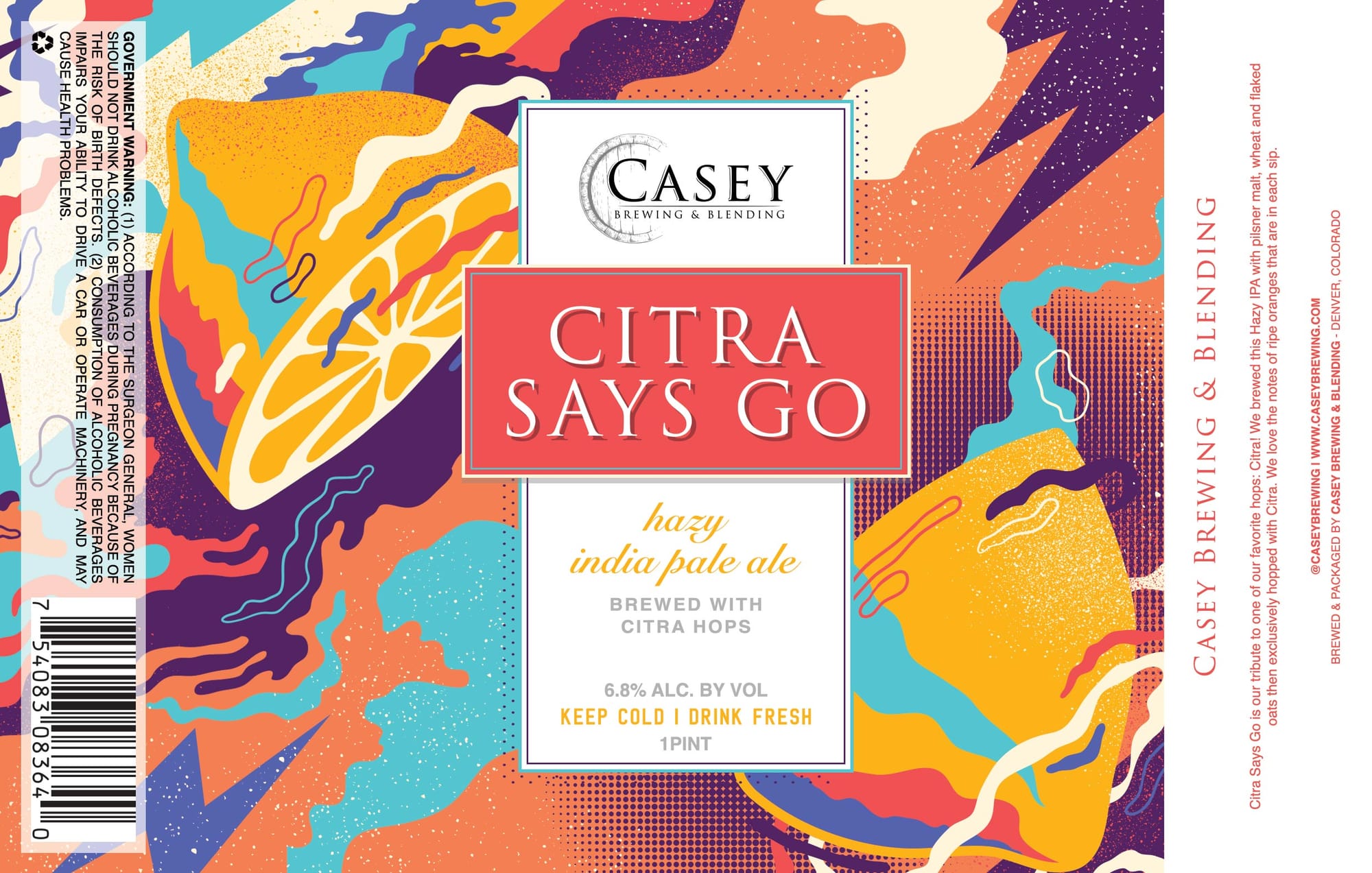 Citra Says Go by Casey Brewing & Blending - beer label