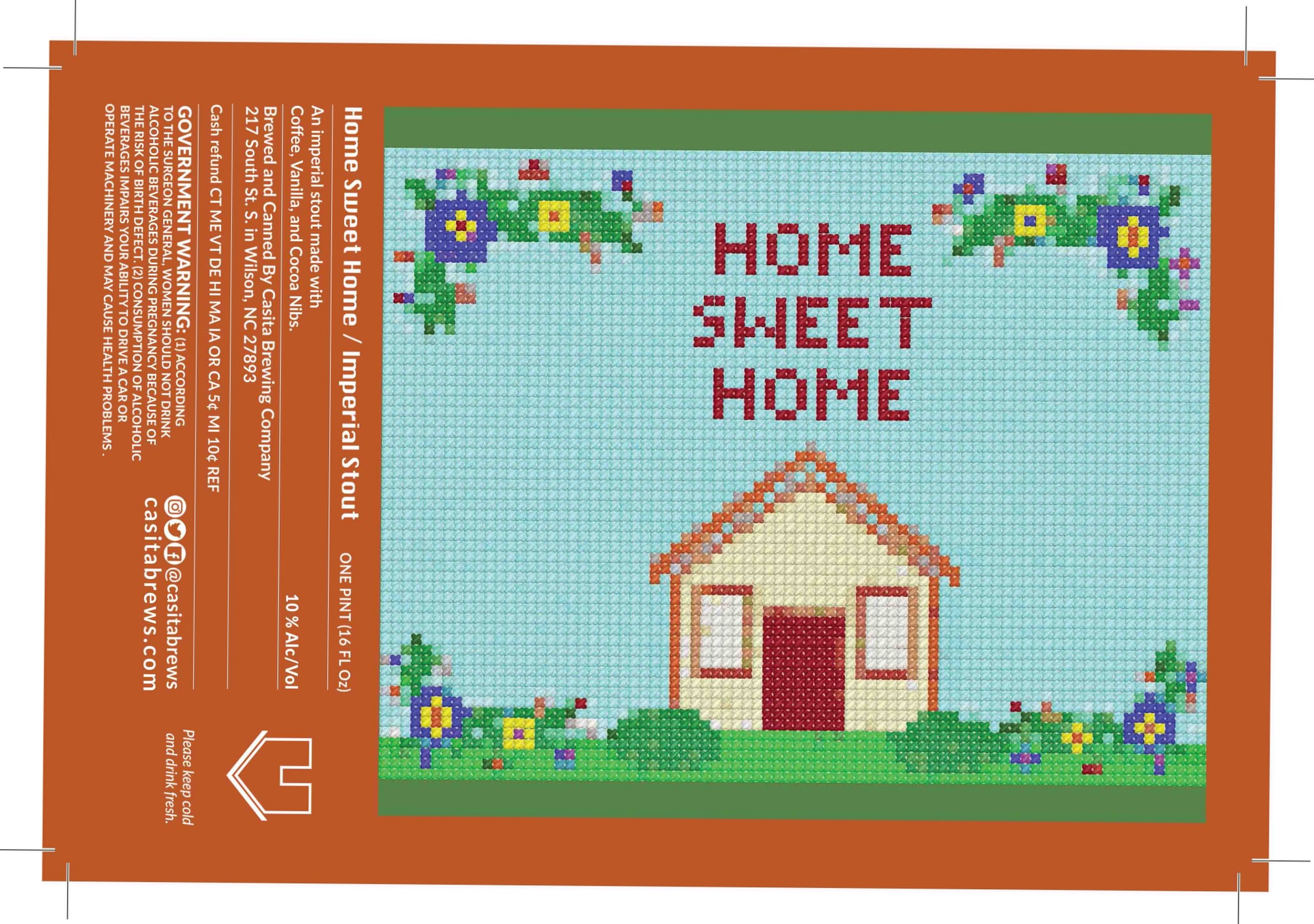 Home Sweet Home by Casita Brewing Company - beer label