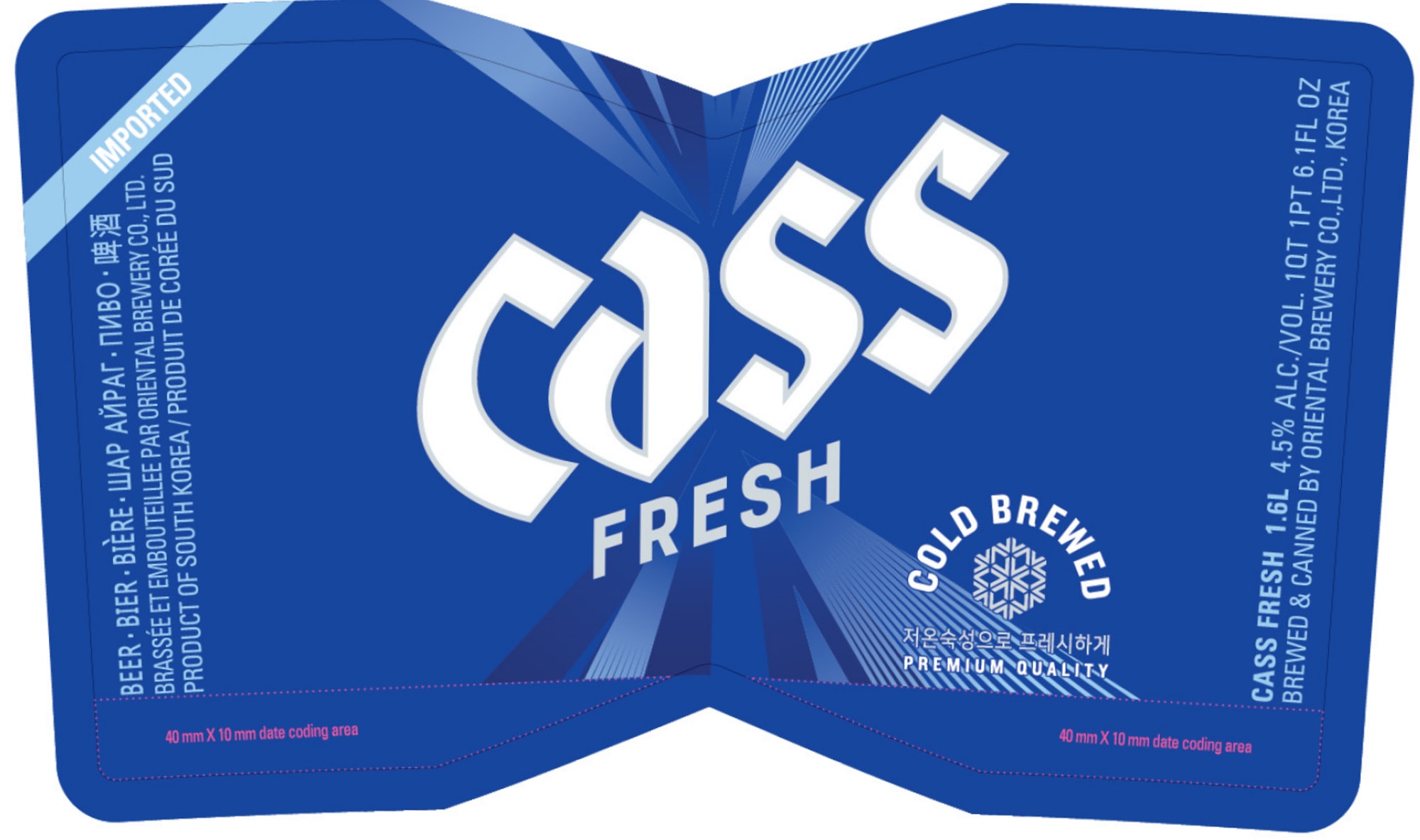 Cass Fresh by Oriental Brewery Co., Ltd. - beer label