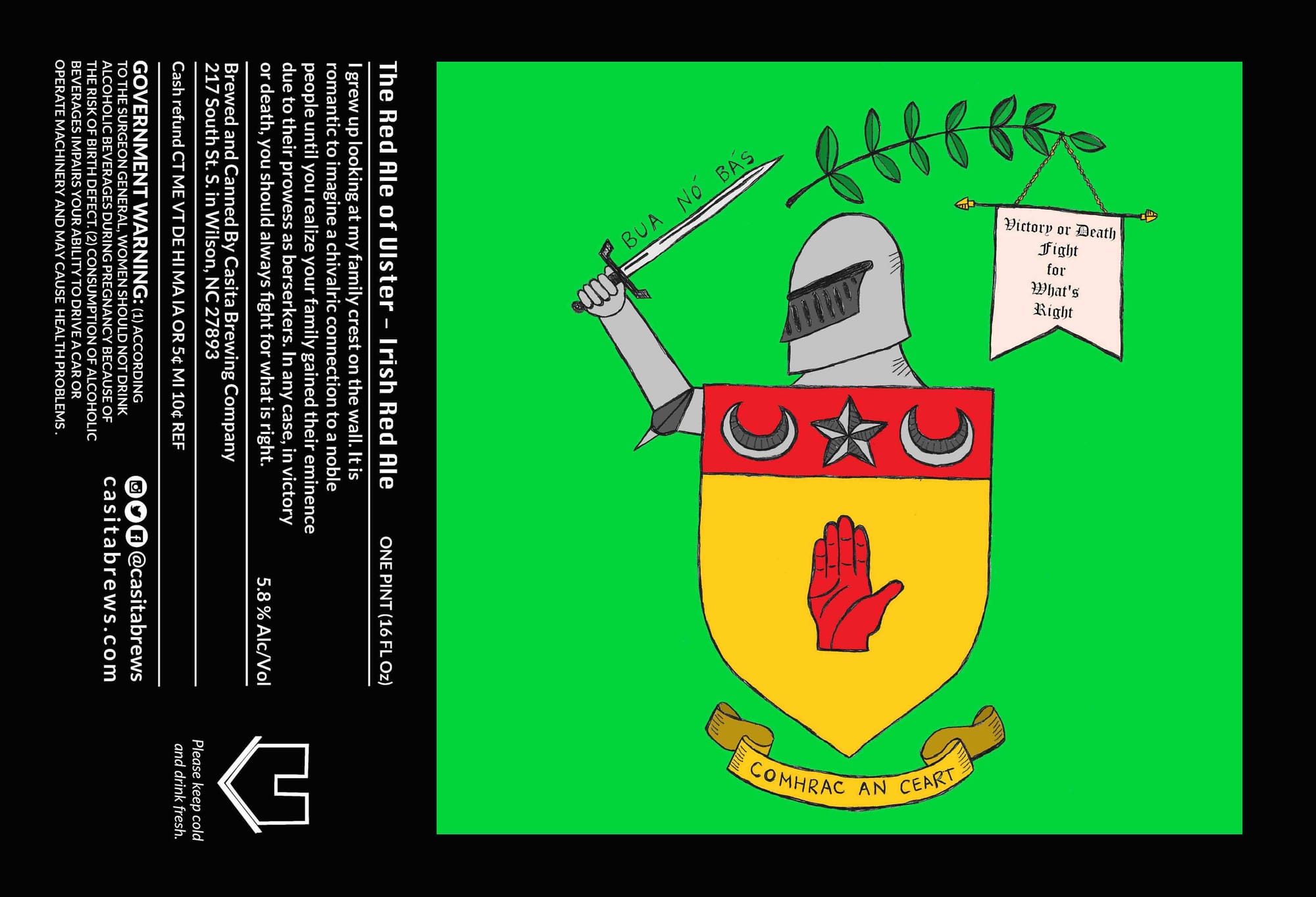 Bua No Bas by Castabrews - beer label