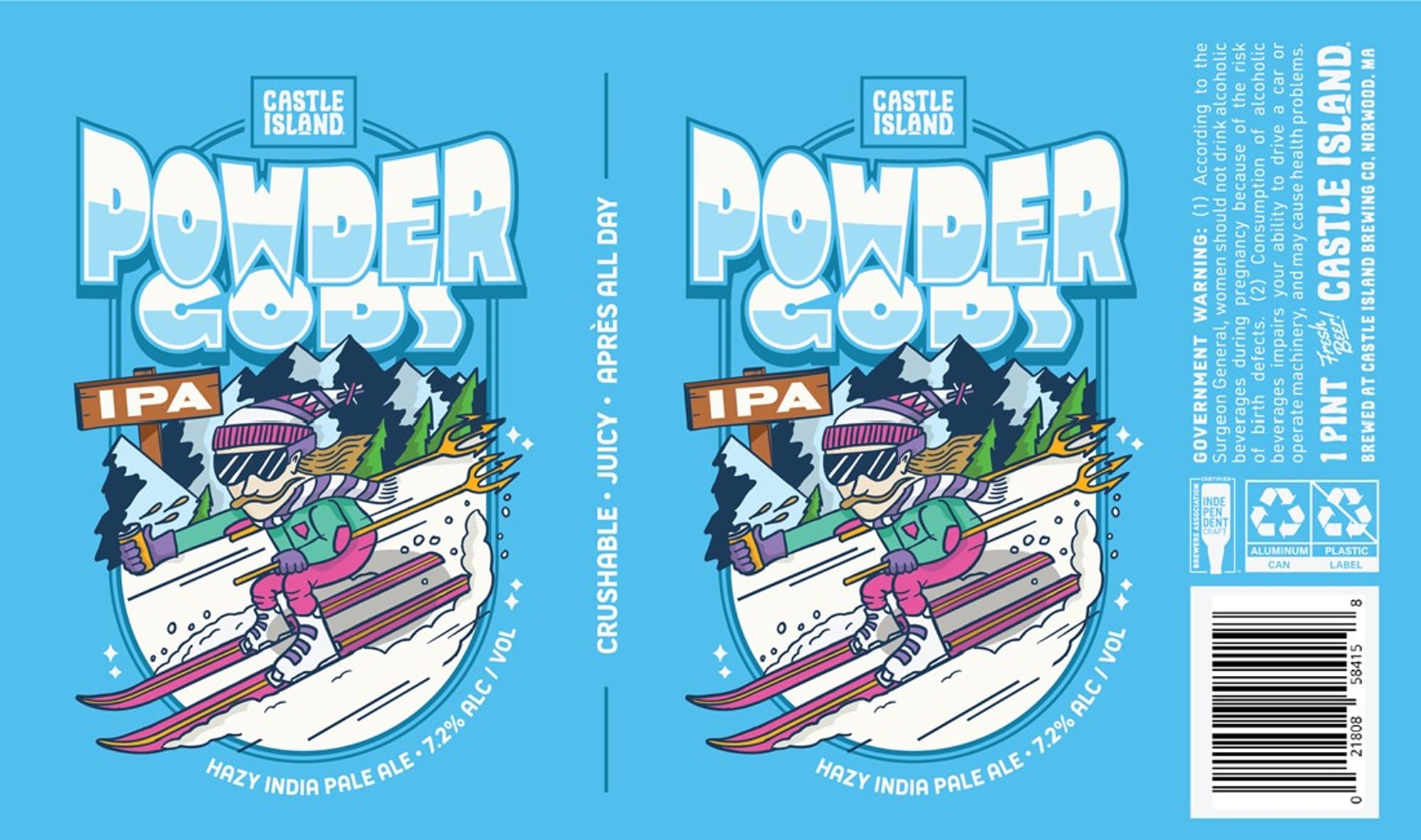 Powder Day by Castle Island Brewing - beer label