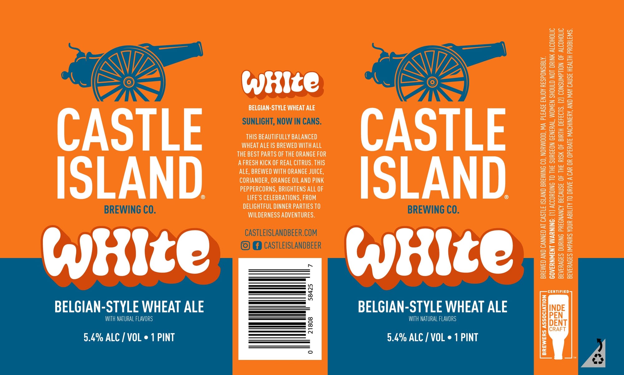 White by Castle Island Brewing Co. - beer label
