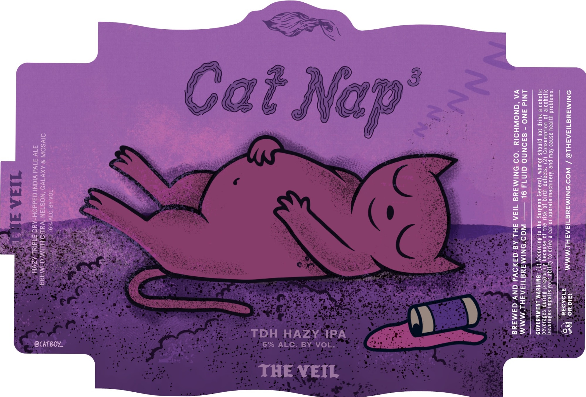 Cat Nap by The Veil Brewing Co. - beer label