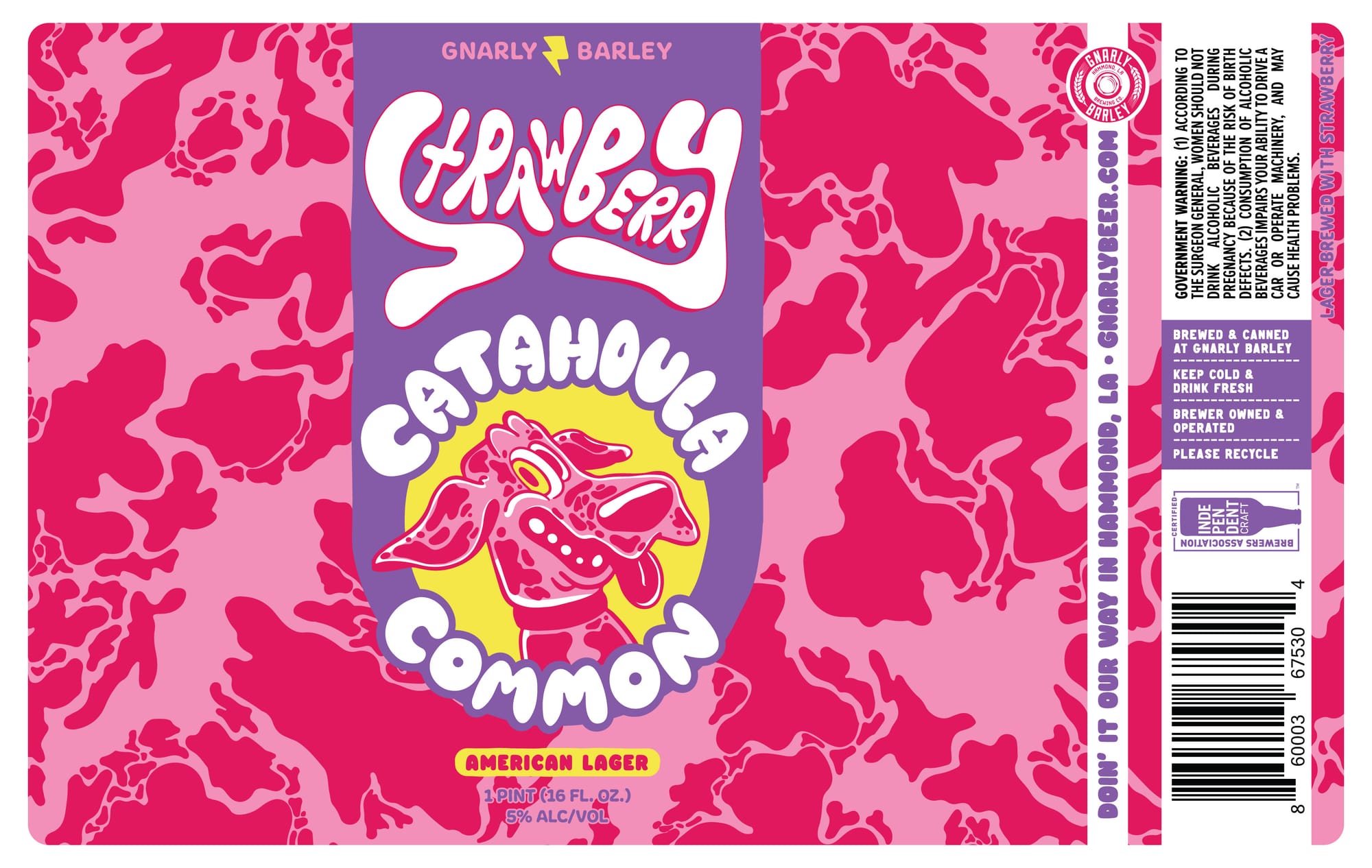 Catahoula Common by Gnarly Barley - beer label