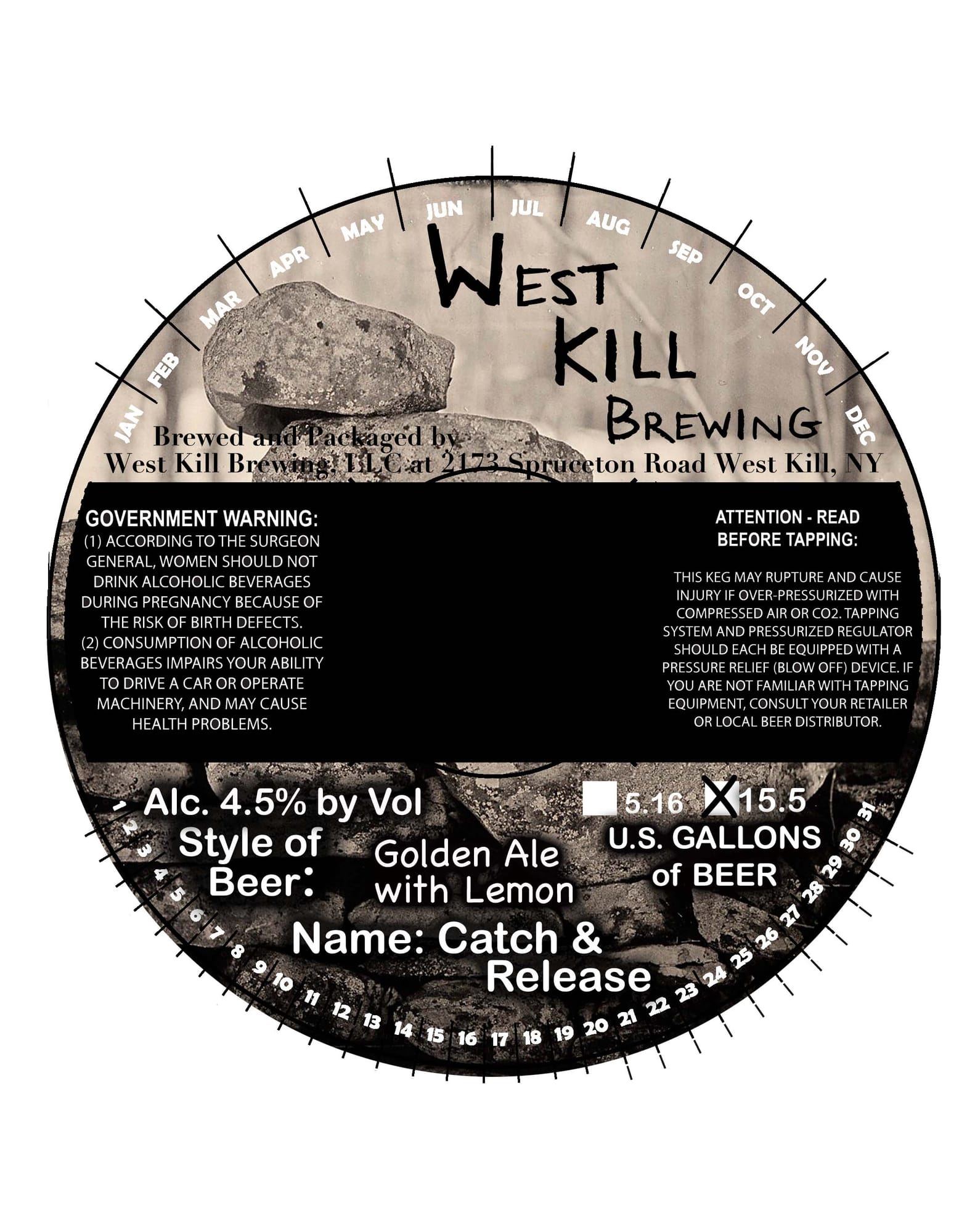 Catch & Release by West Kill Brewing - beer label