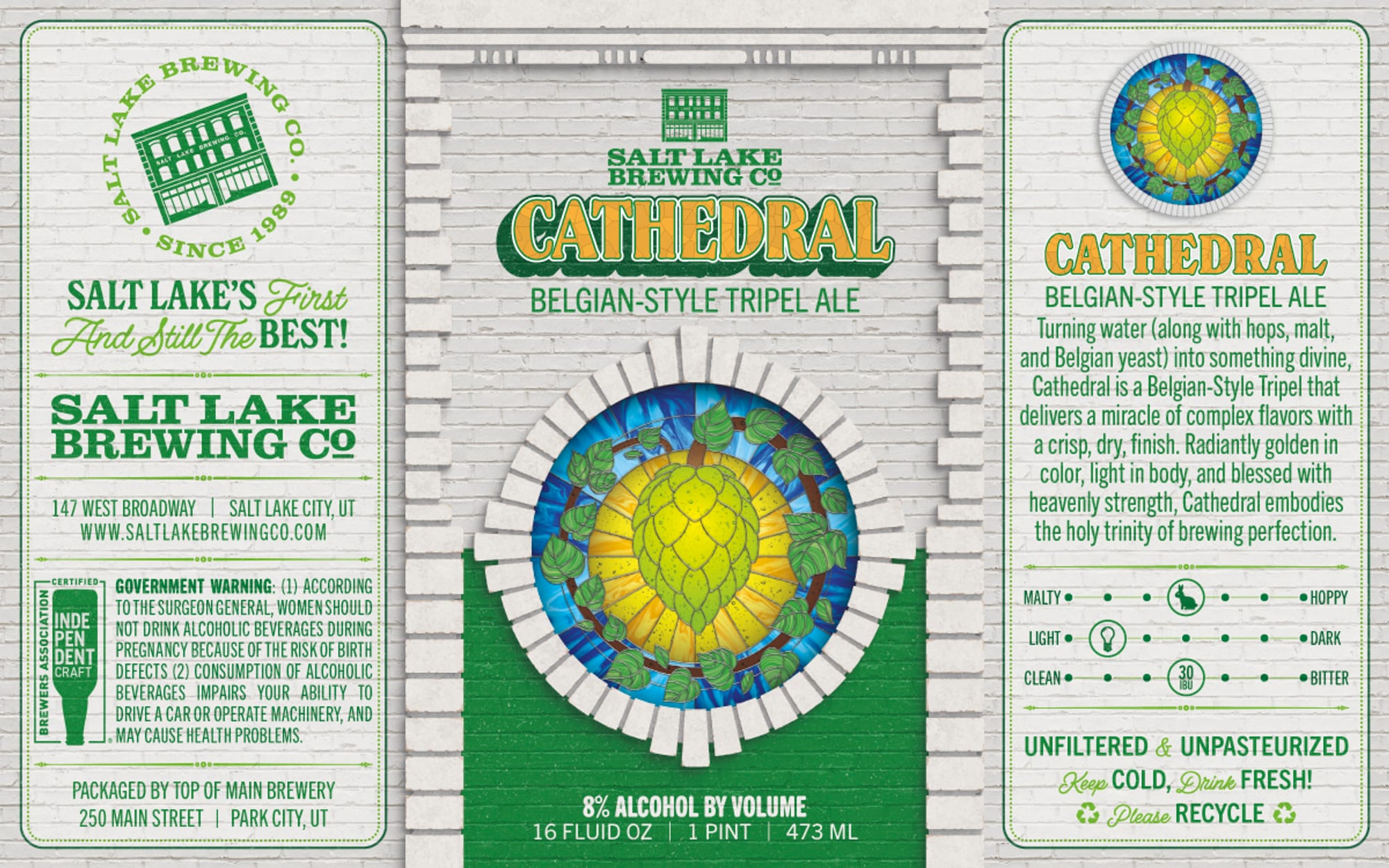 Cathedral by Salt Lake Brewing Co. - beer label