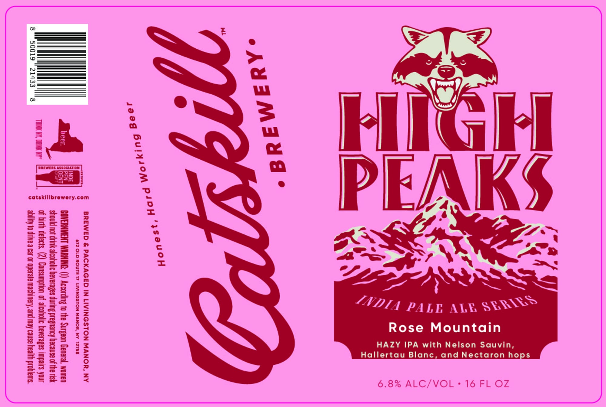 CatSkill Rose Mountain by High Peaks Brewery - beer label
