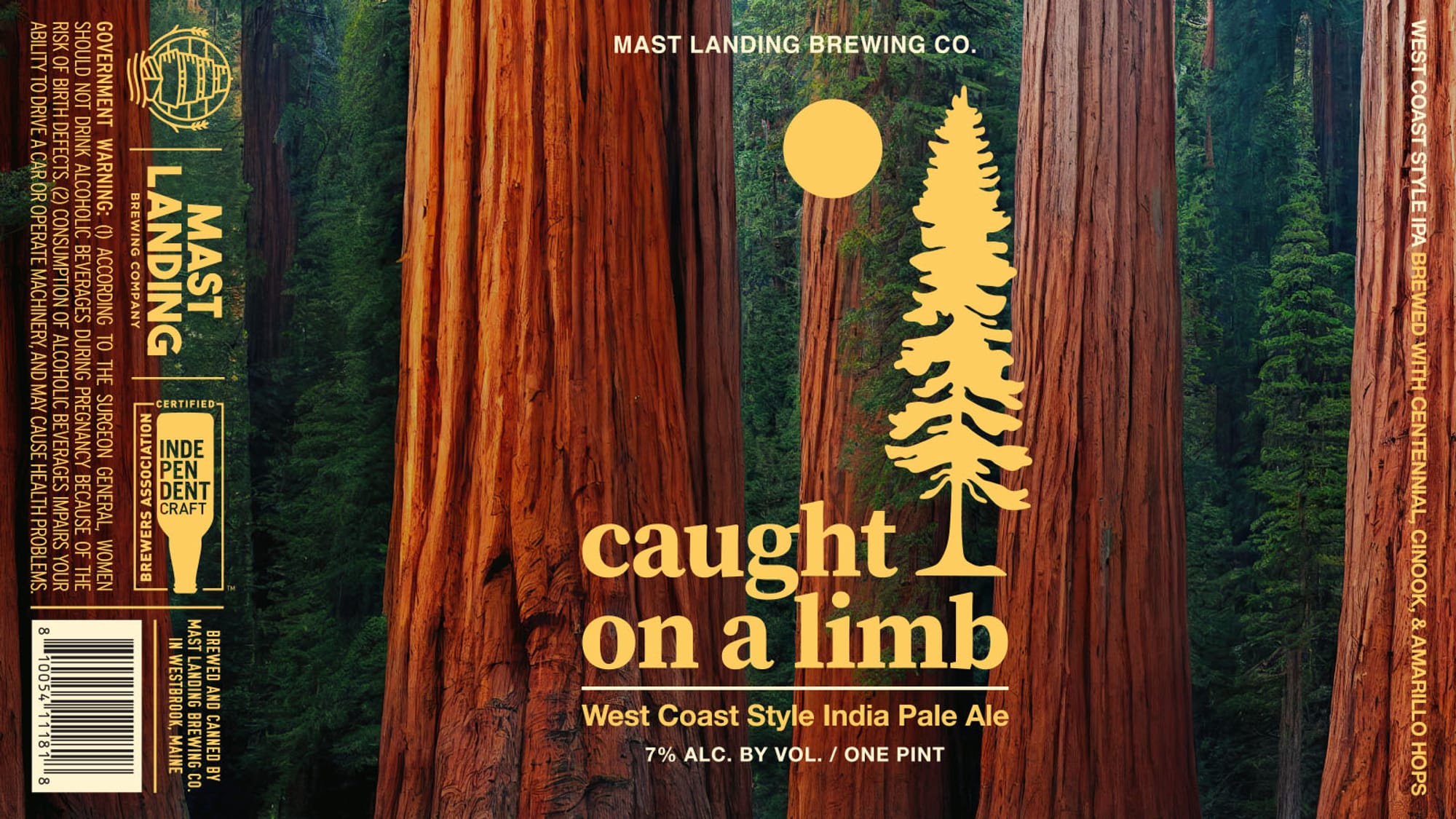 Caught on a Limb by Mast Landing Brewing Company - beer label
