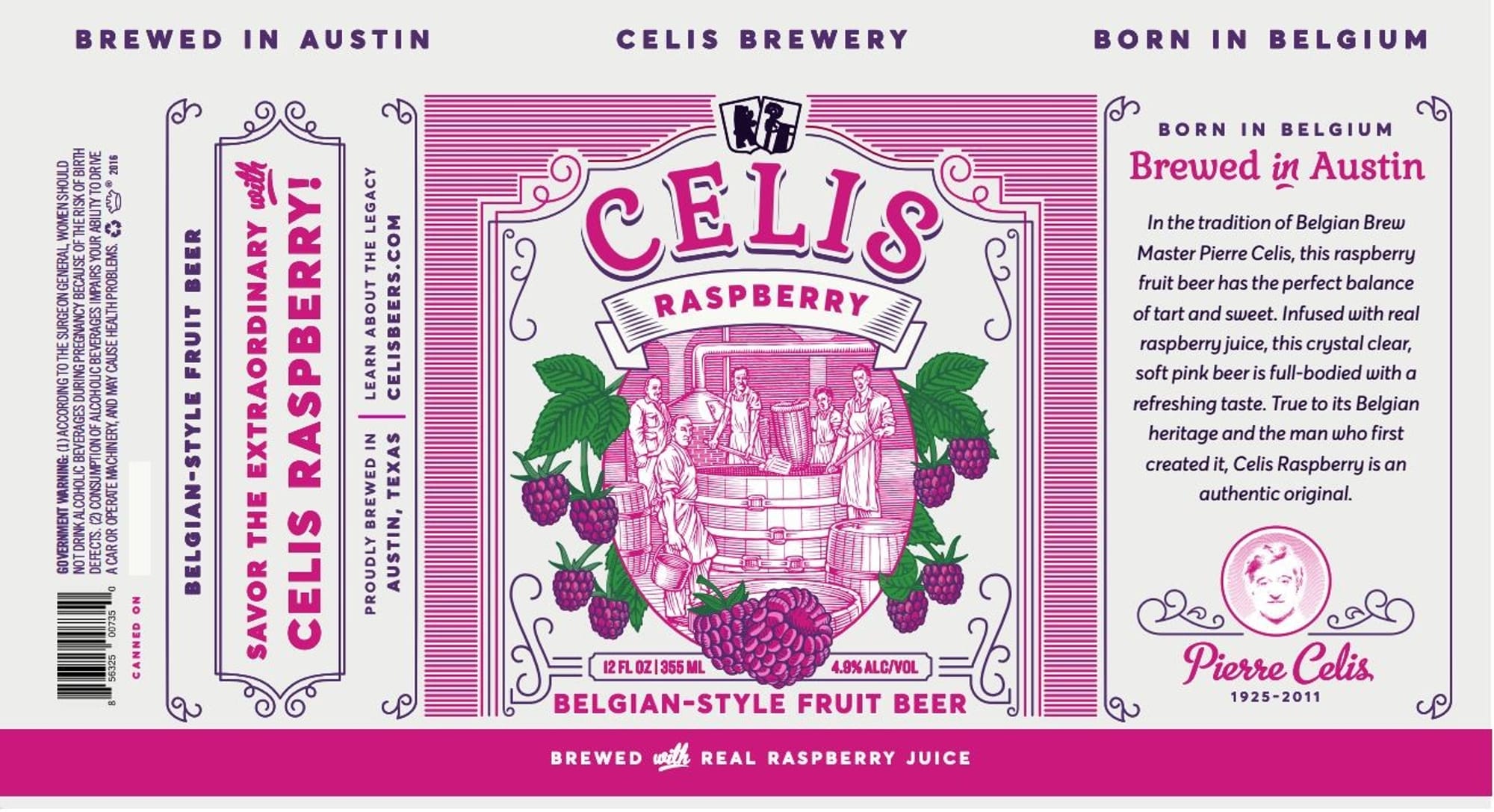 Celis Raspberry by Celis Brewery - beer label