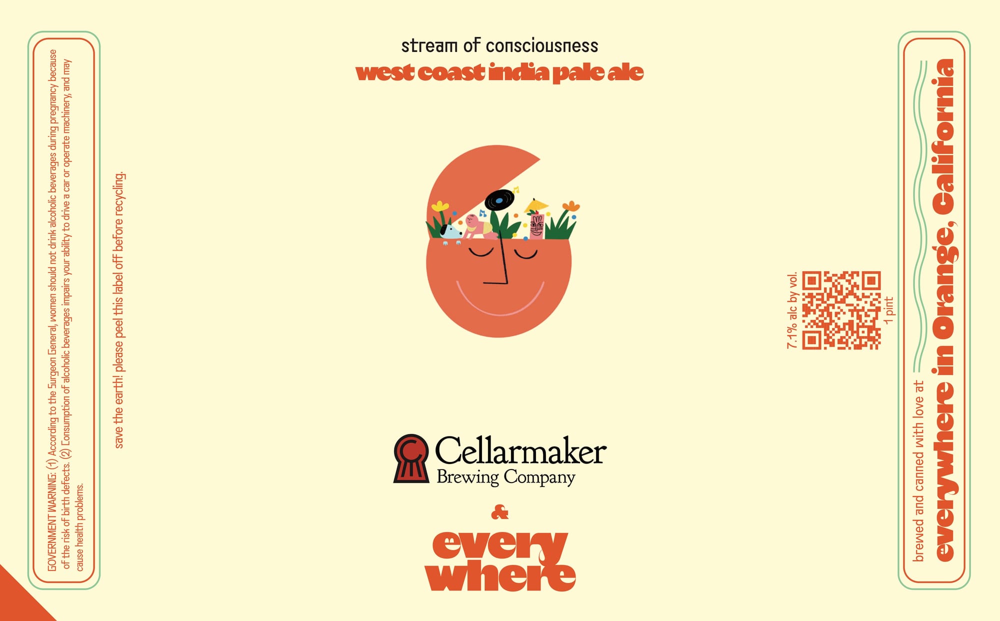 Stream of Consciousness by Cellarmaker Brewing Company & Everywhere - beer label