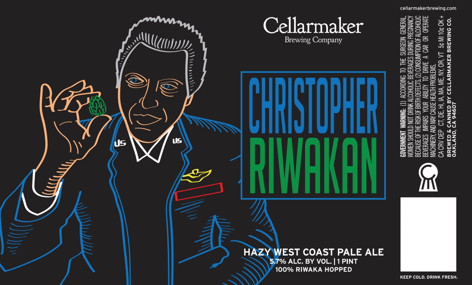 Christopher RiwaKan by Cellarmaker Brewing Company - beer label