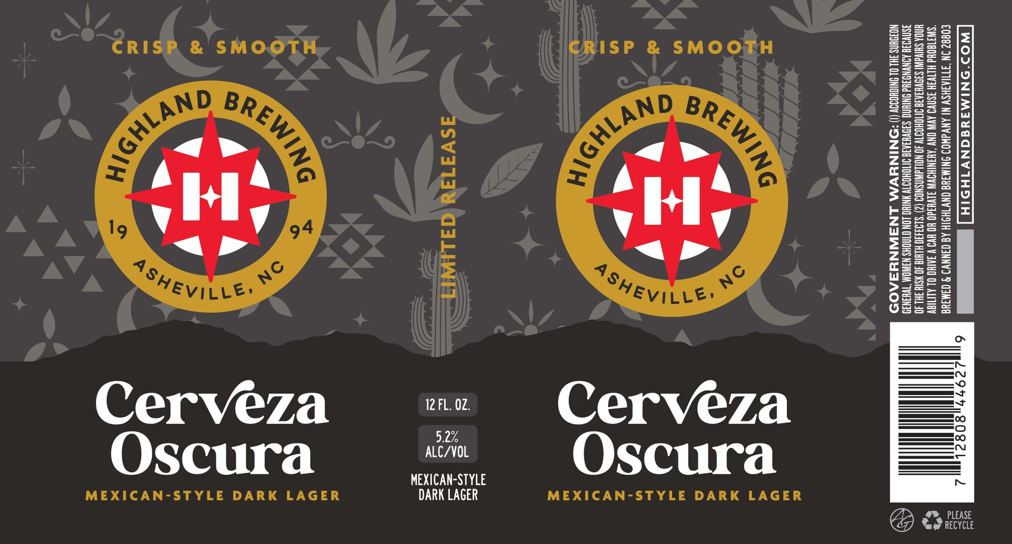Cerbeza Oscura by Highland Brewing Company - beer label