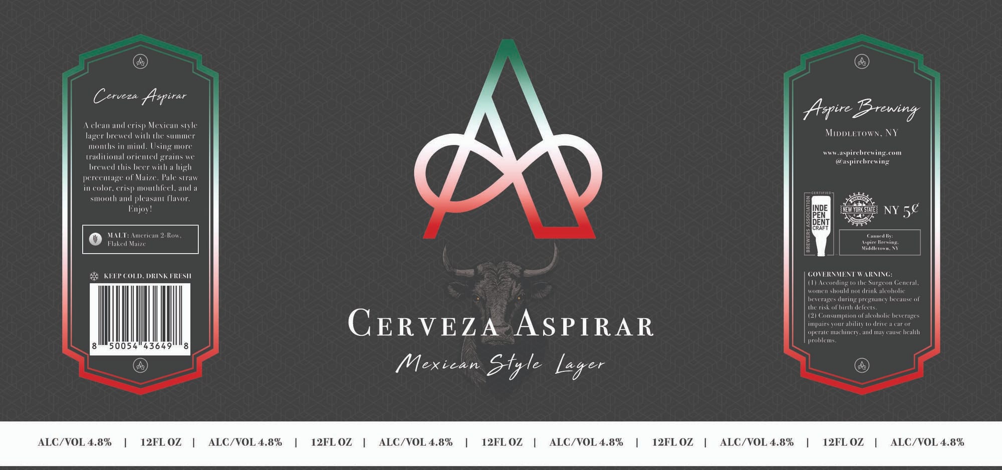 Cerveza Aspirar by Aspire Brewing - beer label