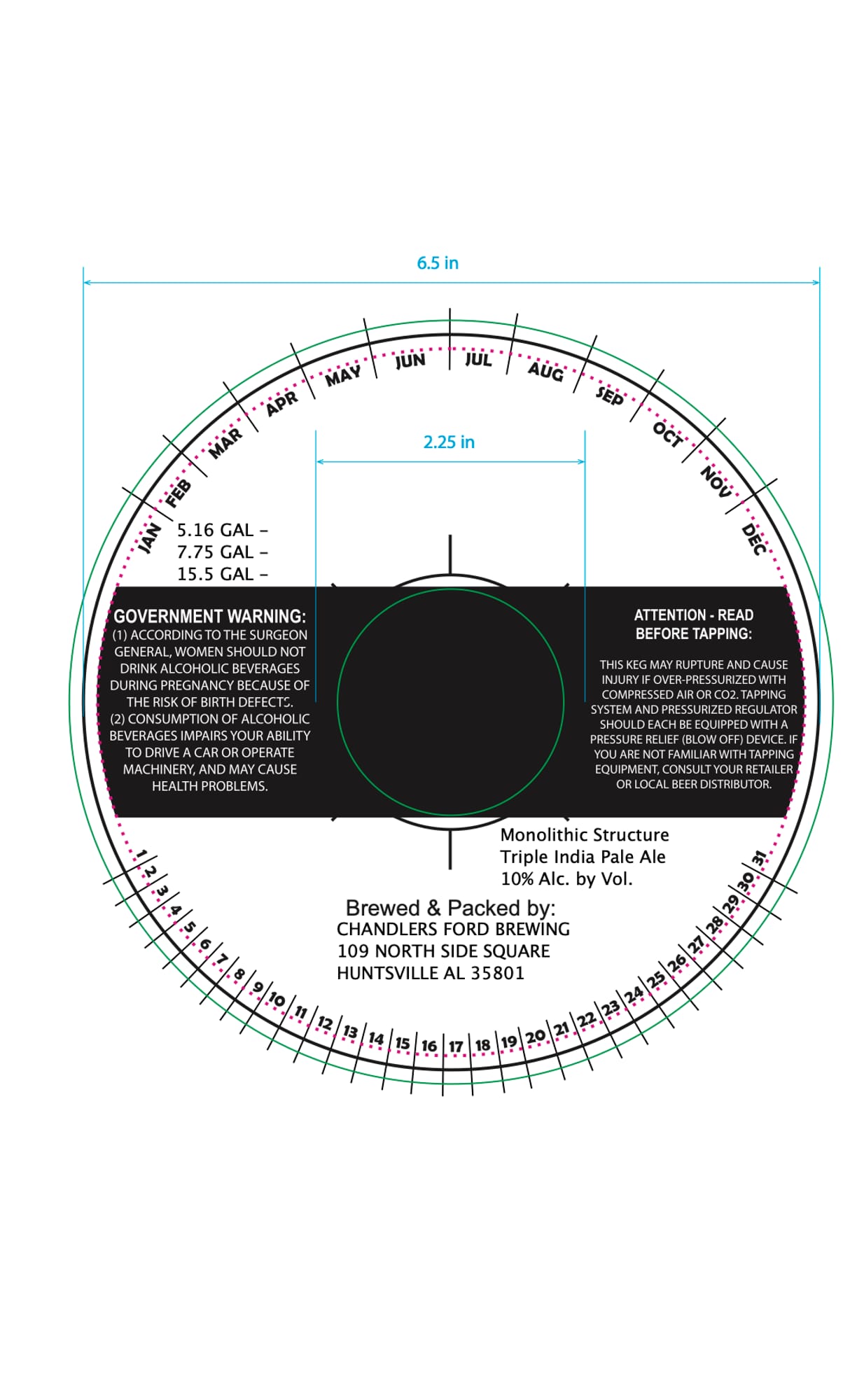 Monolithic Structure by Chandlers Ford Brewing - beer label