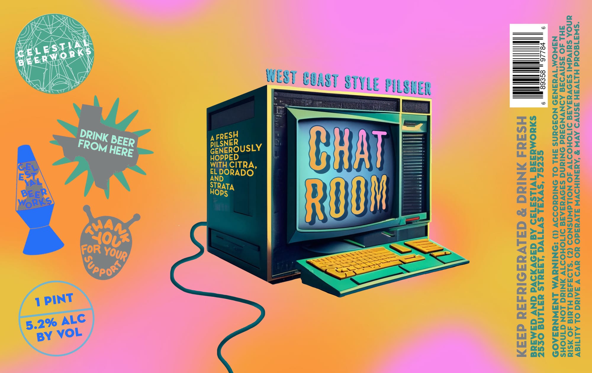 Chat Room by Celestial Beerworks - beer label