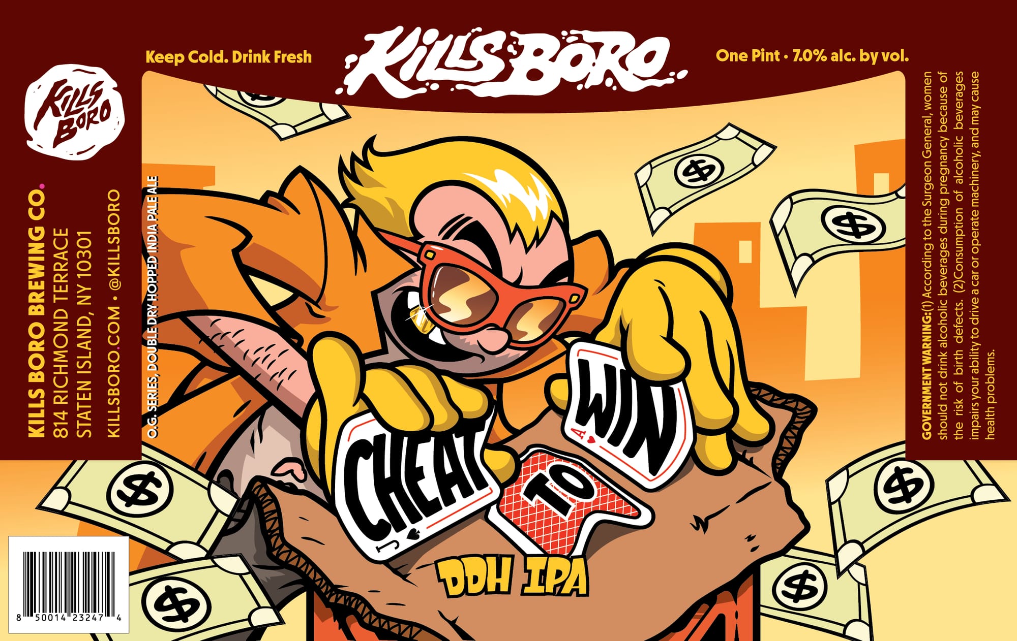 Chehi to DDH IPA by Kills Boro Brewing Co. - beer label