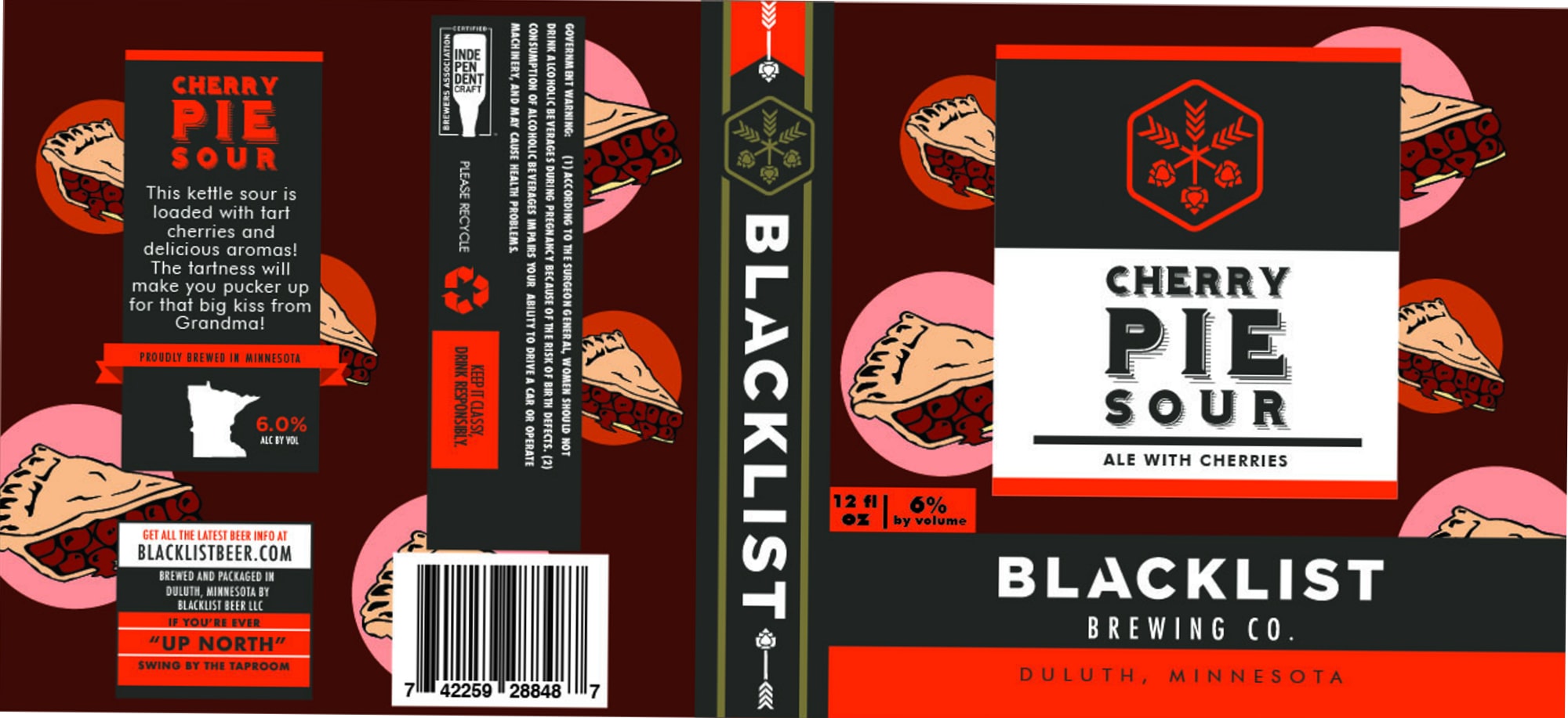 Cherry Pie Sour by Blacklist Brewing Co. - beer label