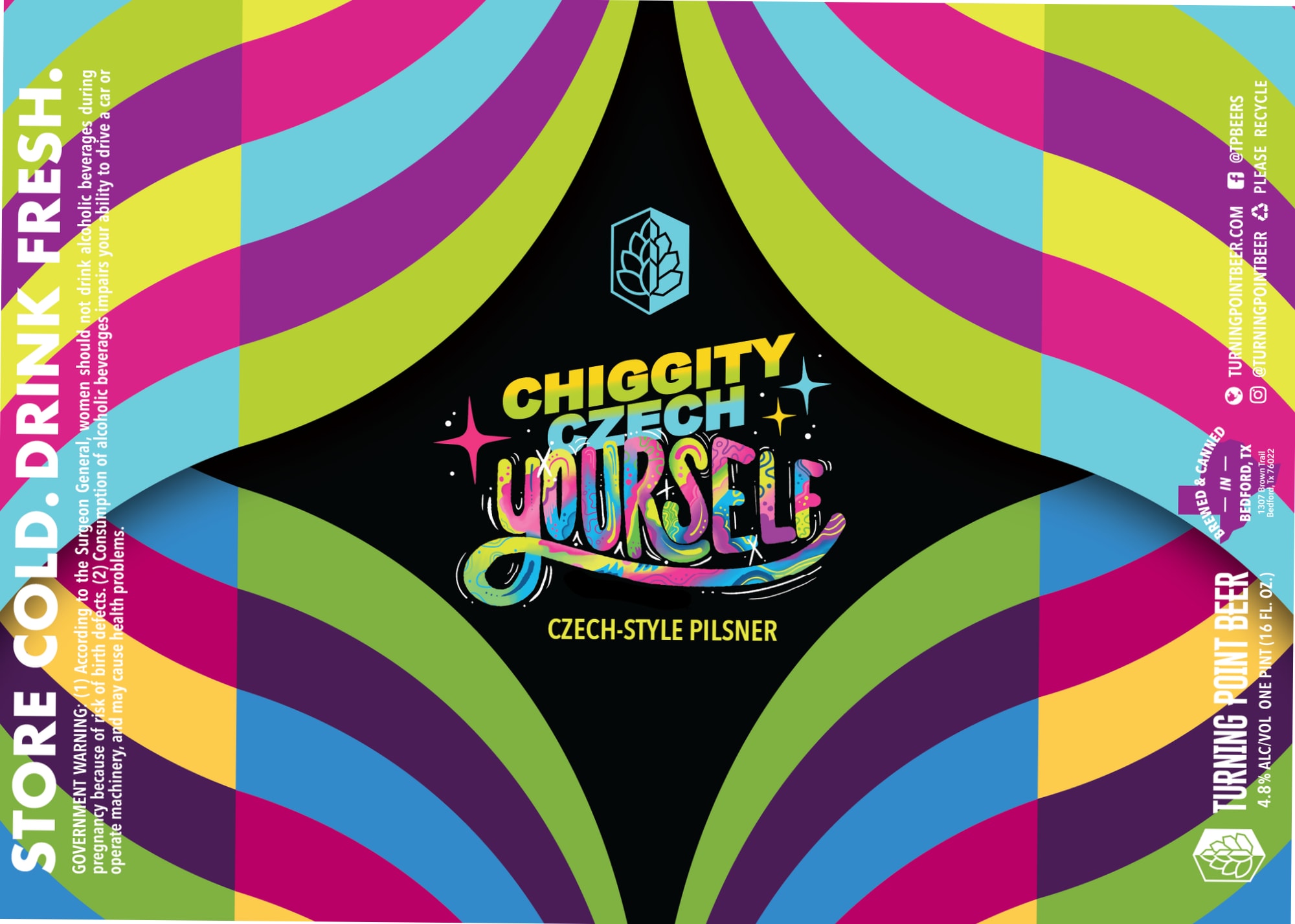 Chiggy Czesh by Turning Point Beer - beer label