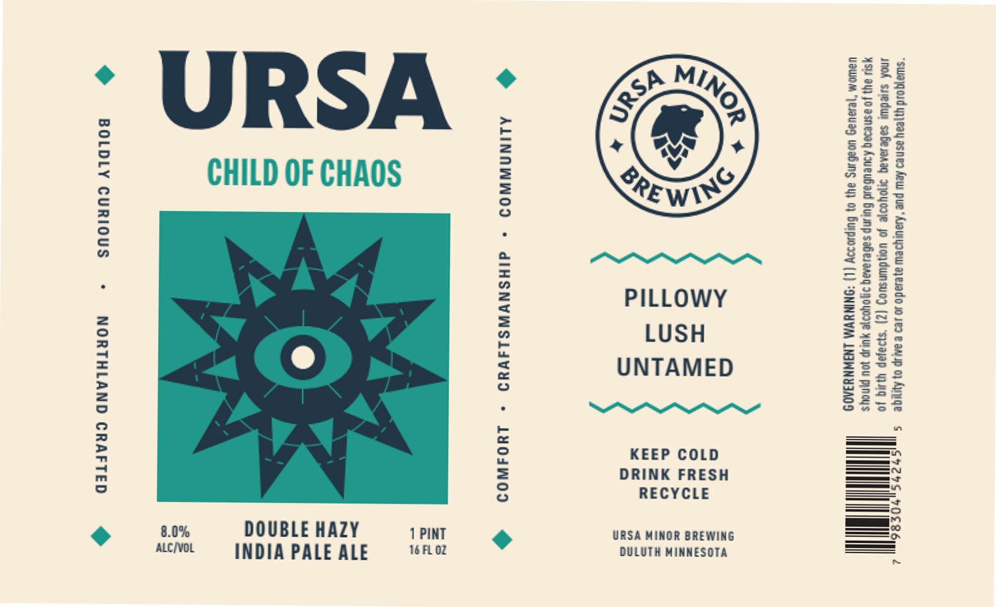Child of Chaos by Ursa Minor Brewing - beer label