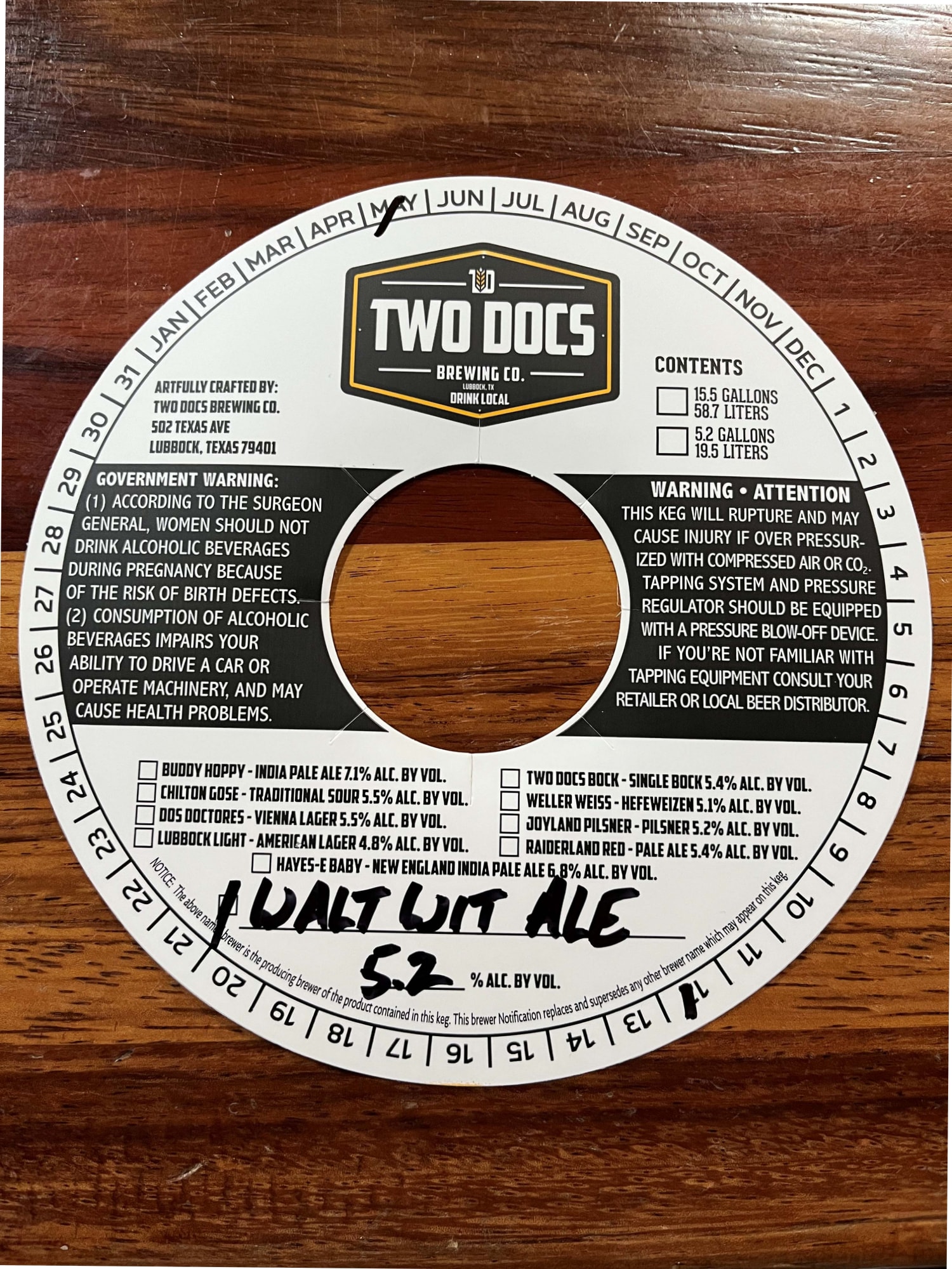Chilton Gose by Two Docs Brewing Co. - beer label