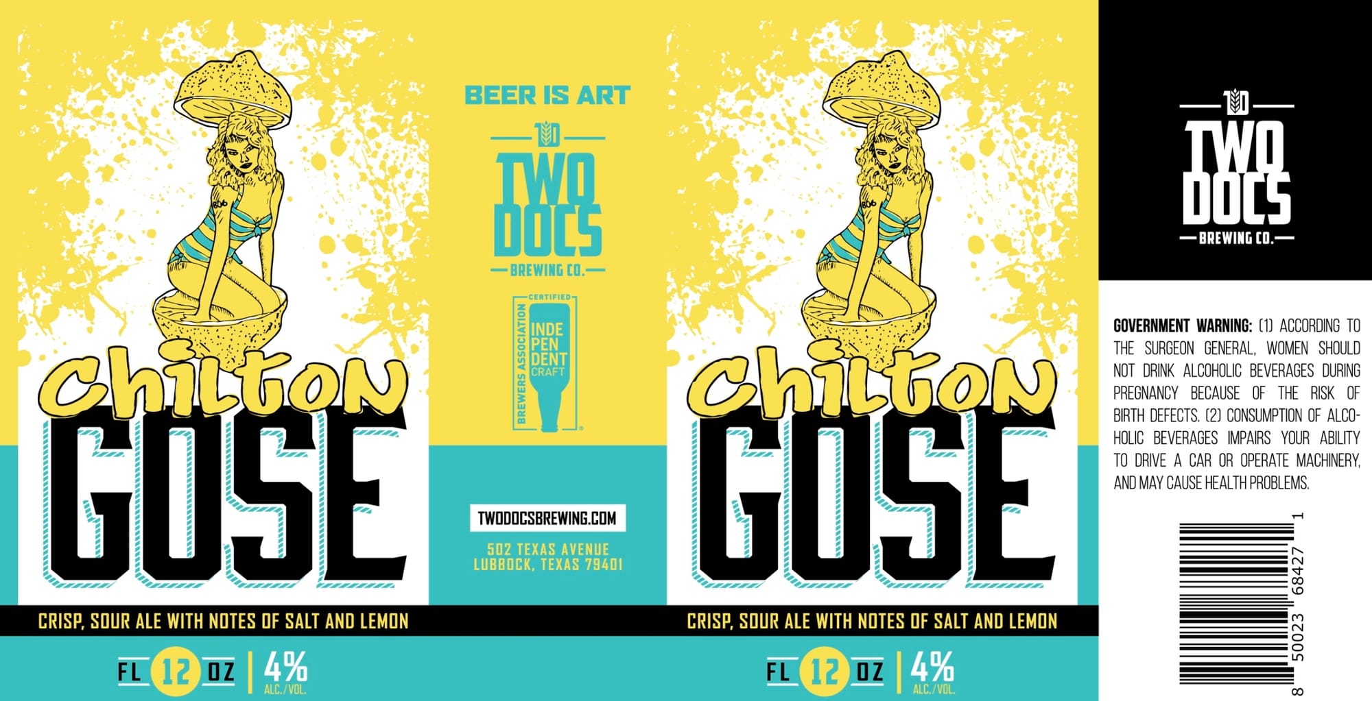 Chilton Gose by Two Docs Brewing Co. - beer label