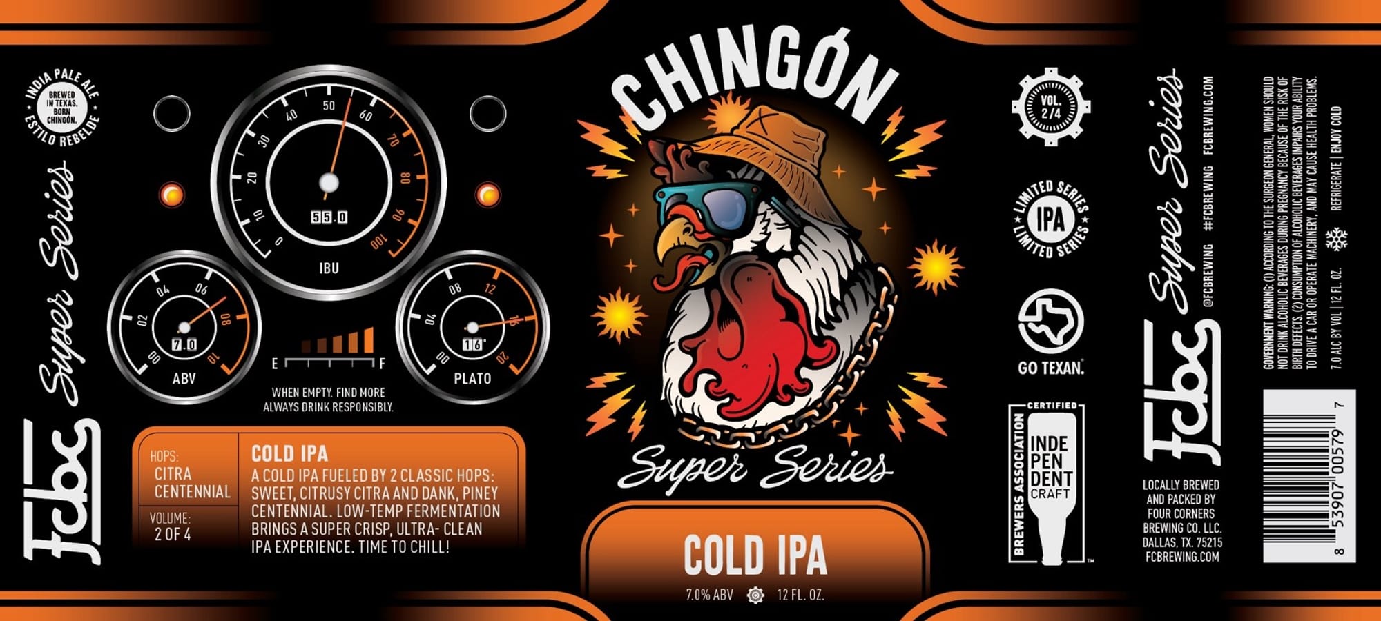Chincón Cold IPA by Fbc Brewing - beer label