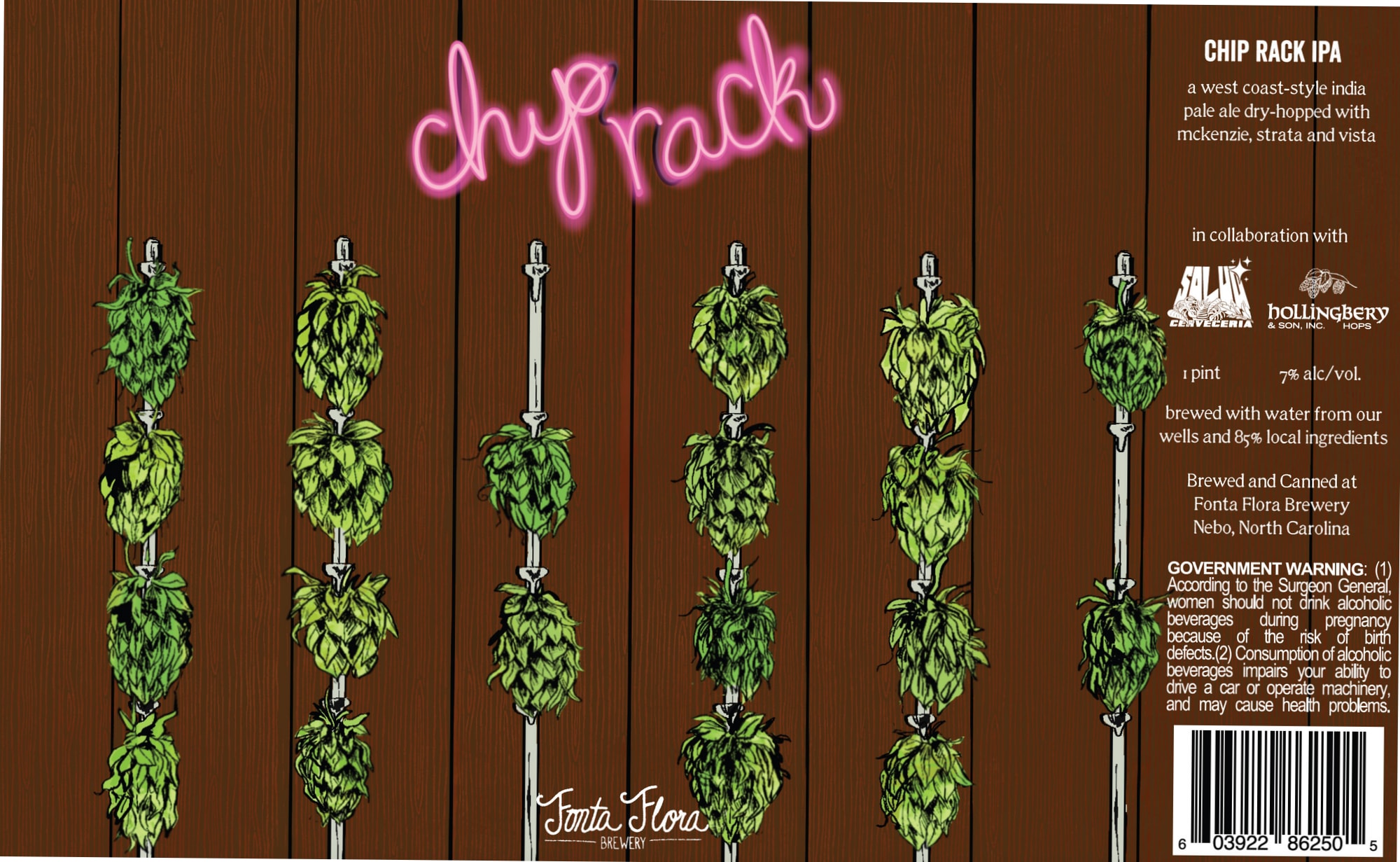 Chip Rack IPA by Fonta Flora Brewery - beer label