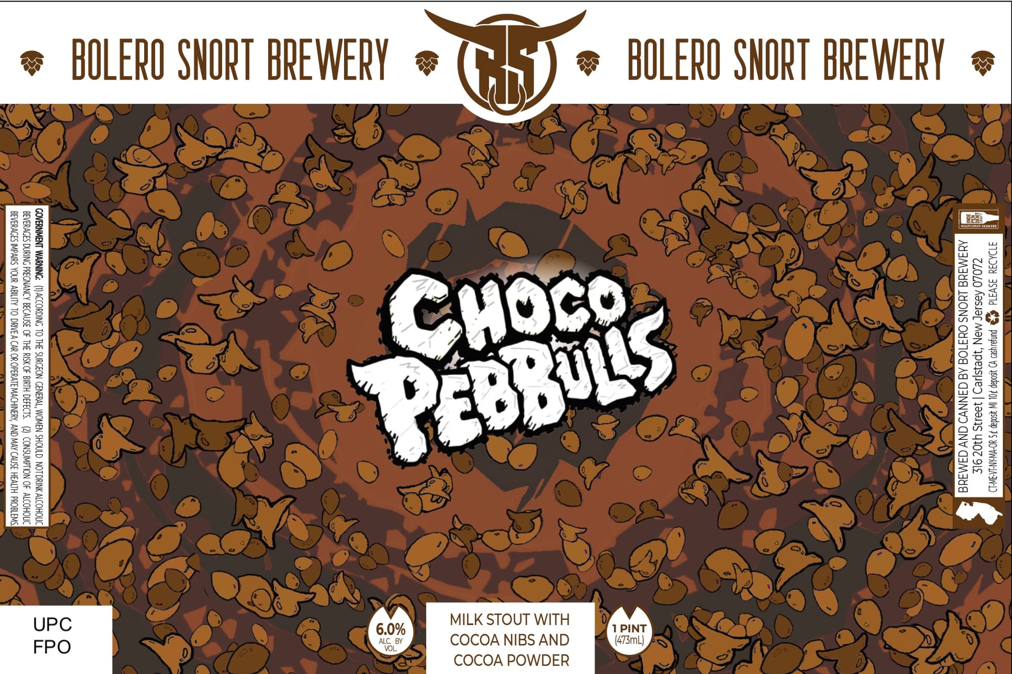 Choco Pebbles by Bolero Snort Brewery - beer label