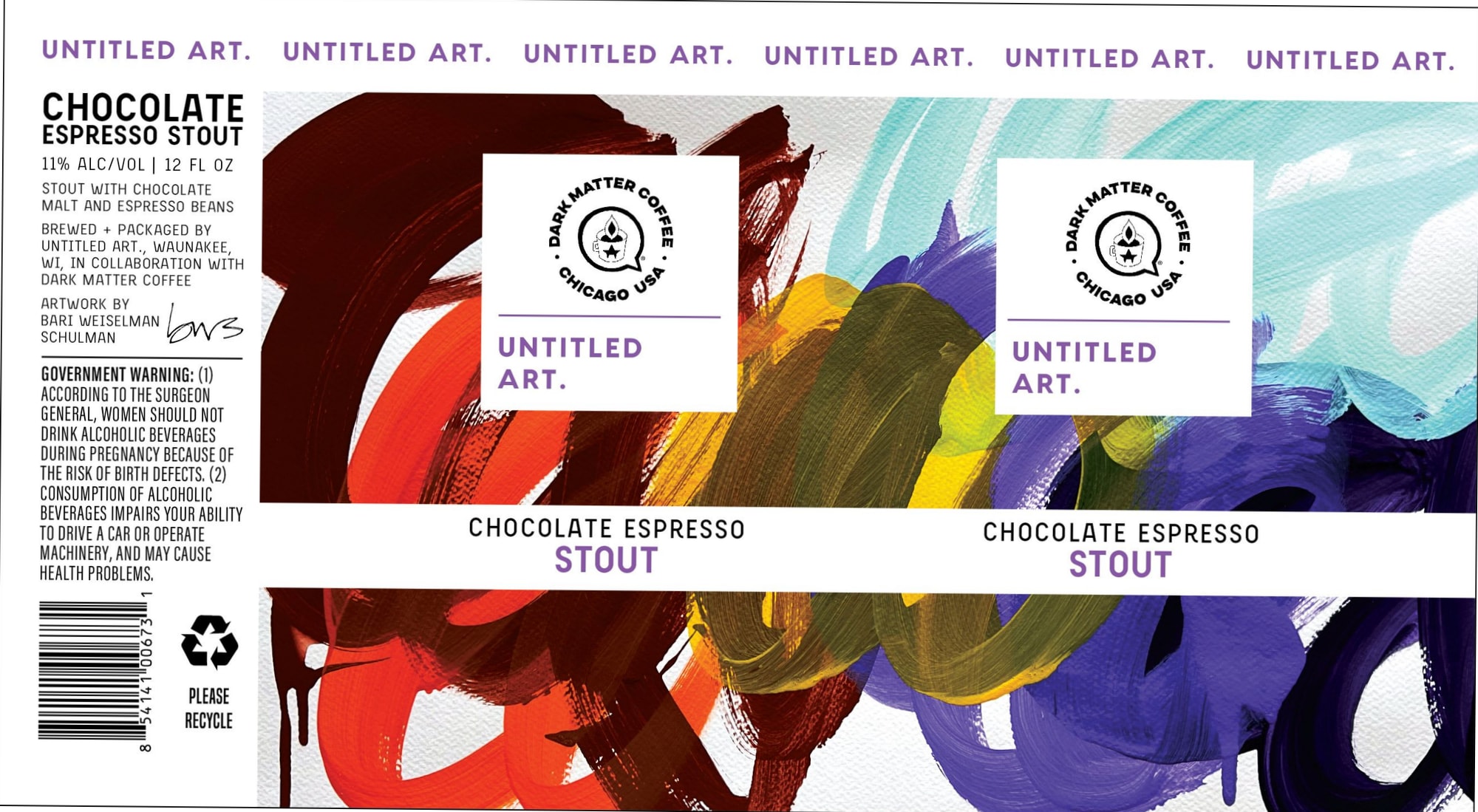 Chocolate Espresso Stout by Untitled Art - beer label