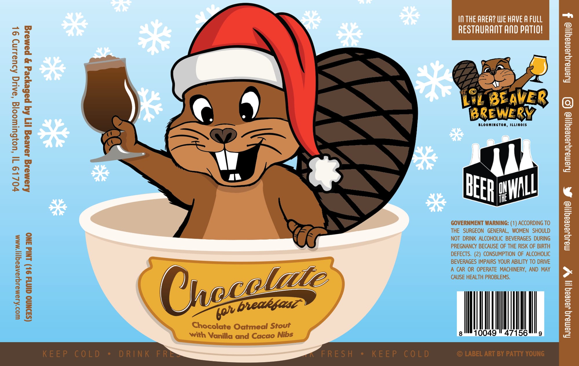 Chocolate for Breakfast by Lil’ Beaver Brewery - beer label